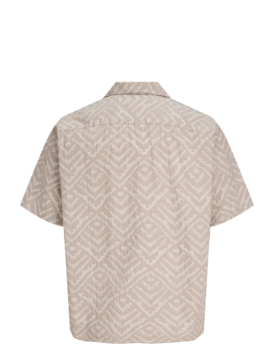 Jack & Jones - JJMILO SEERSUCKER RESORT SHIRT SS - kortærmede skjorter - moonbeam - 2