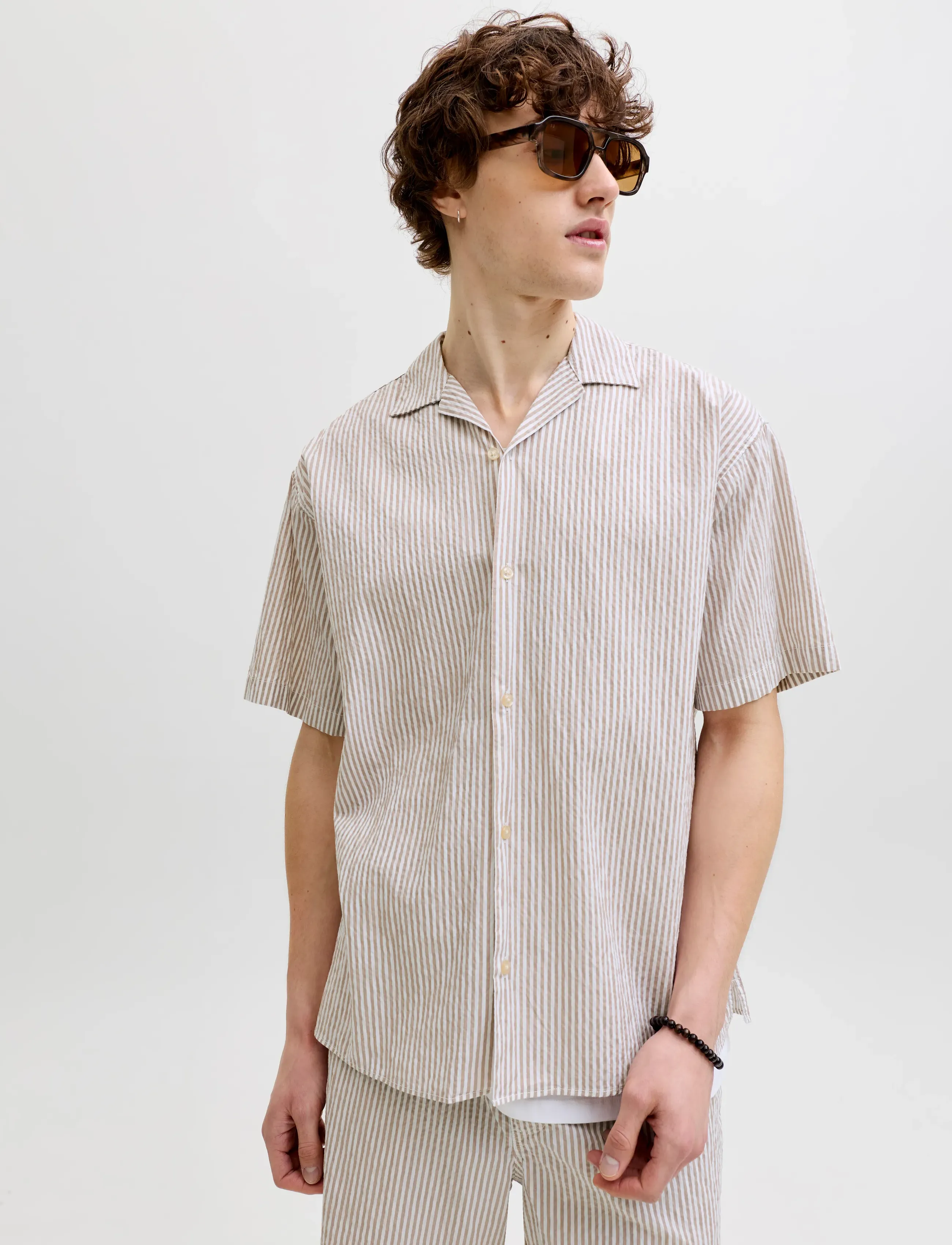 JACK & JONES Jjmilo Seersucker Resort Shirt Ss kortärmade skjortor herr – bild 5