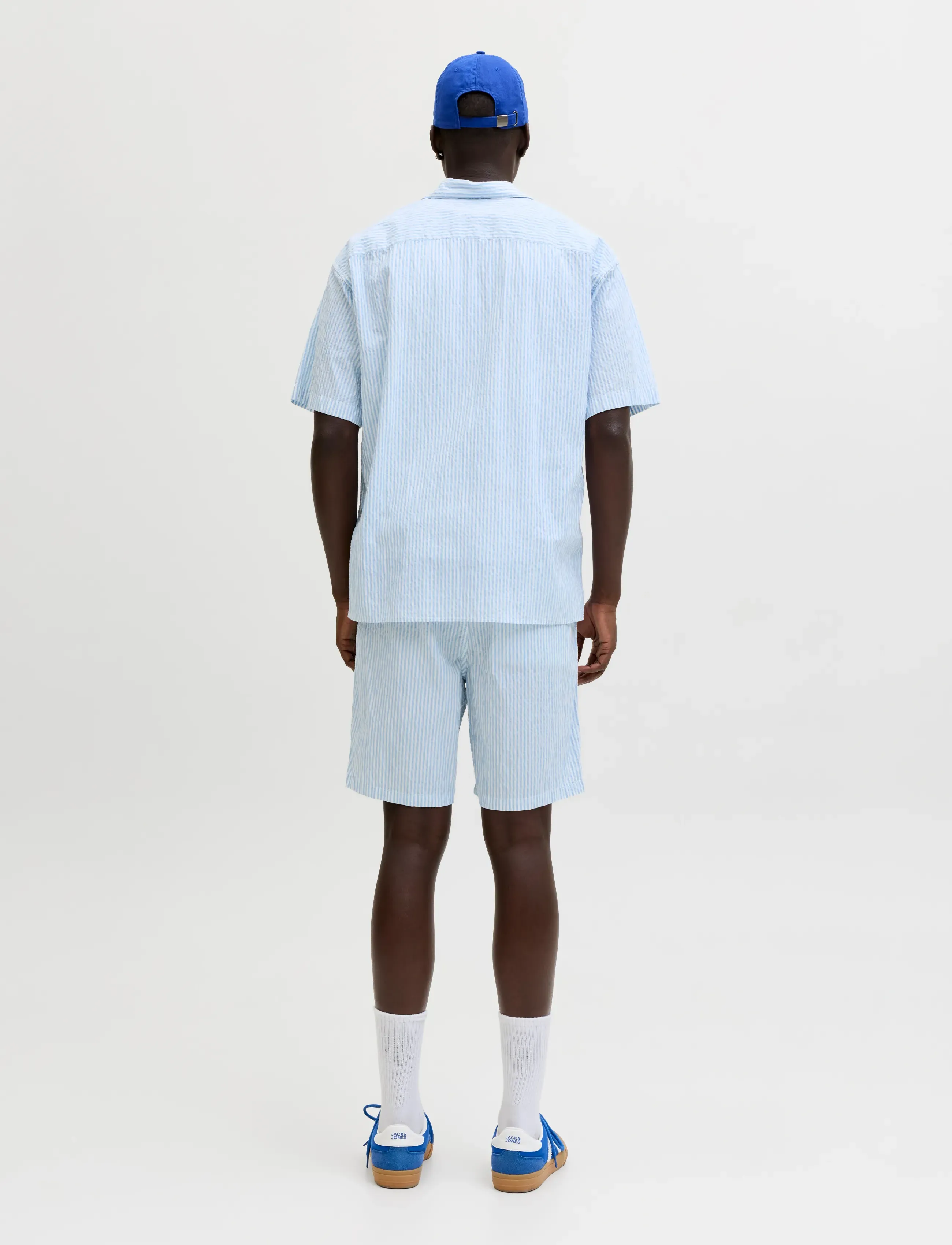 Jack & Jones - JPSTJAIDEN MILO SEERSUCKER SHORT REG - casual shorts - cashmere blue - 3