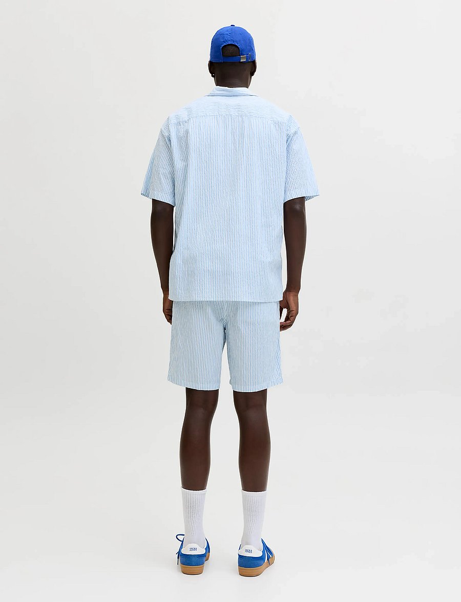 Jack & Jones - JPSTJAIDEN MILO SEERSUCKER SHORT REG - casual shorts - cashmere blue - 3