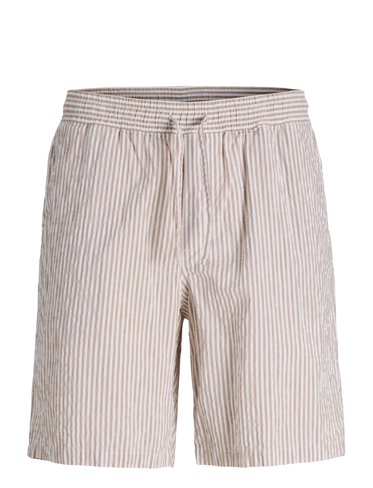 JACK & JONES Jpstjaiden Milo Seersucker Kurz Reg Beige - M - Herren