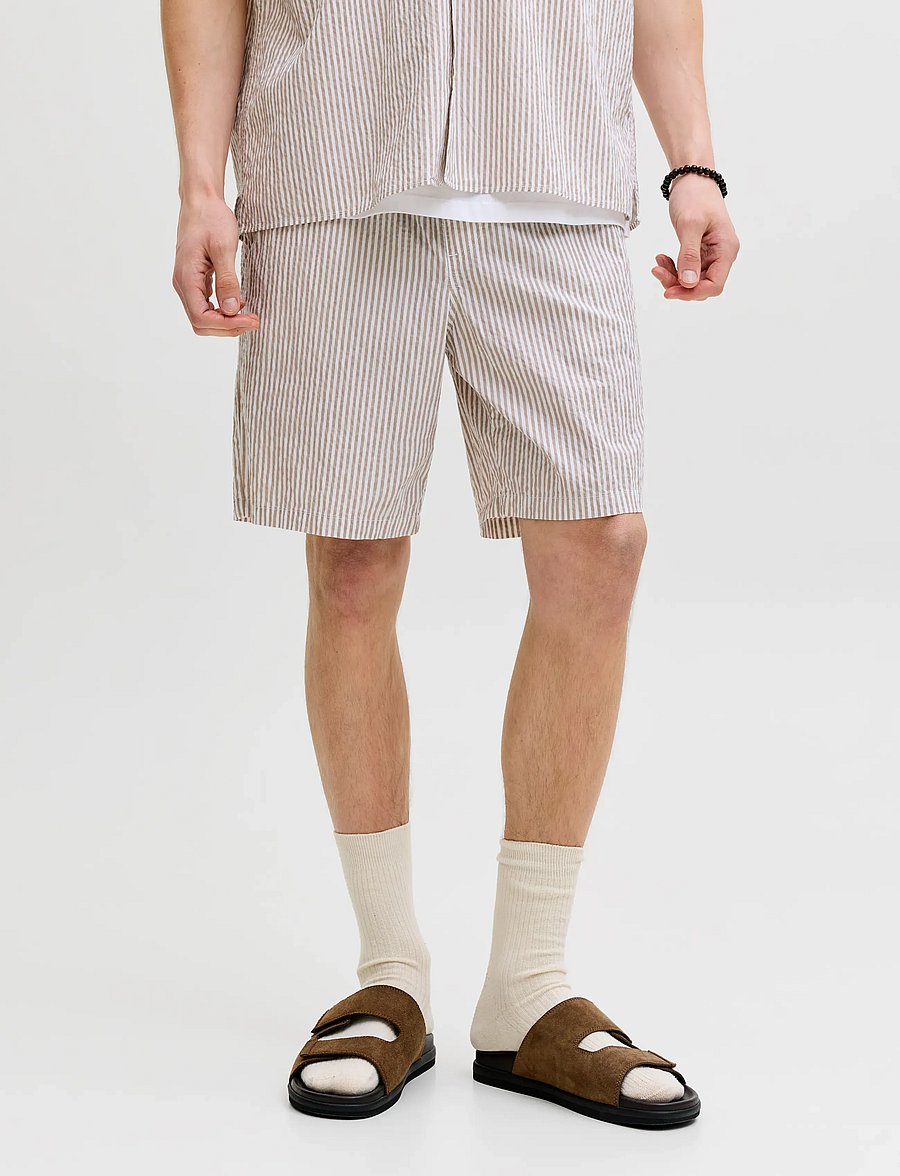 Jack & Jones - JPSTJAIDEN MILO SEERSUCKER SHORT REG - casual shorts - string - 0