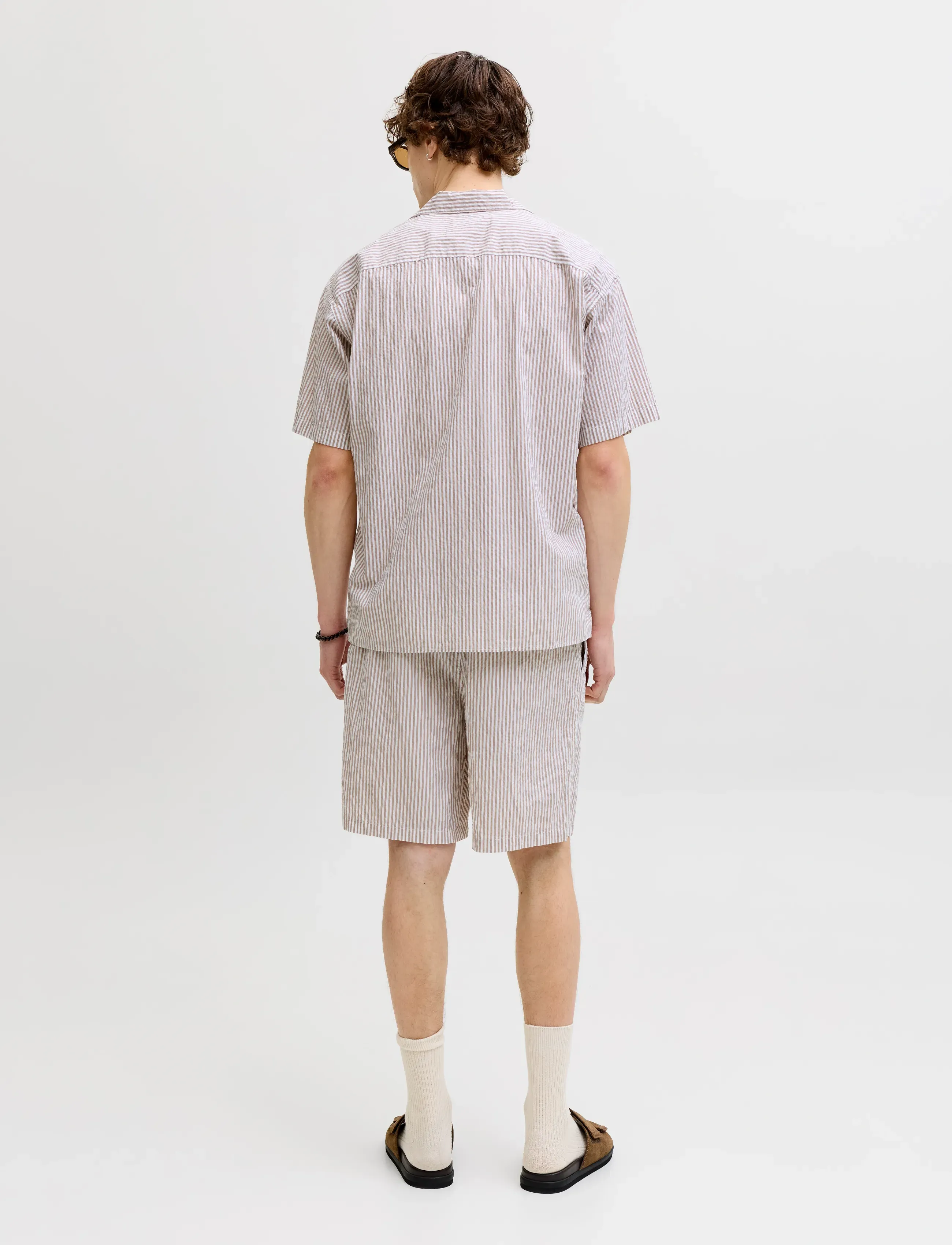 Jack & Jones - JPSTJAIDEN MILO SEERSUCKER SHORT REG - casual shorts - string - 3