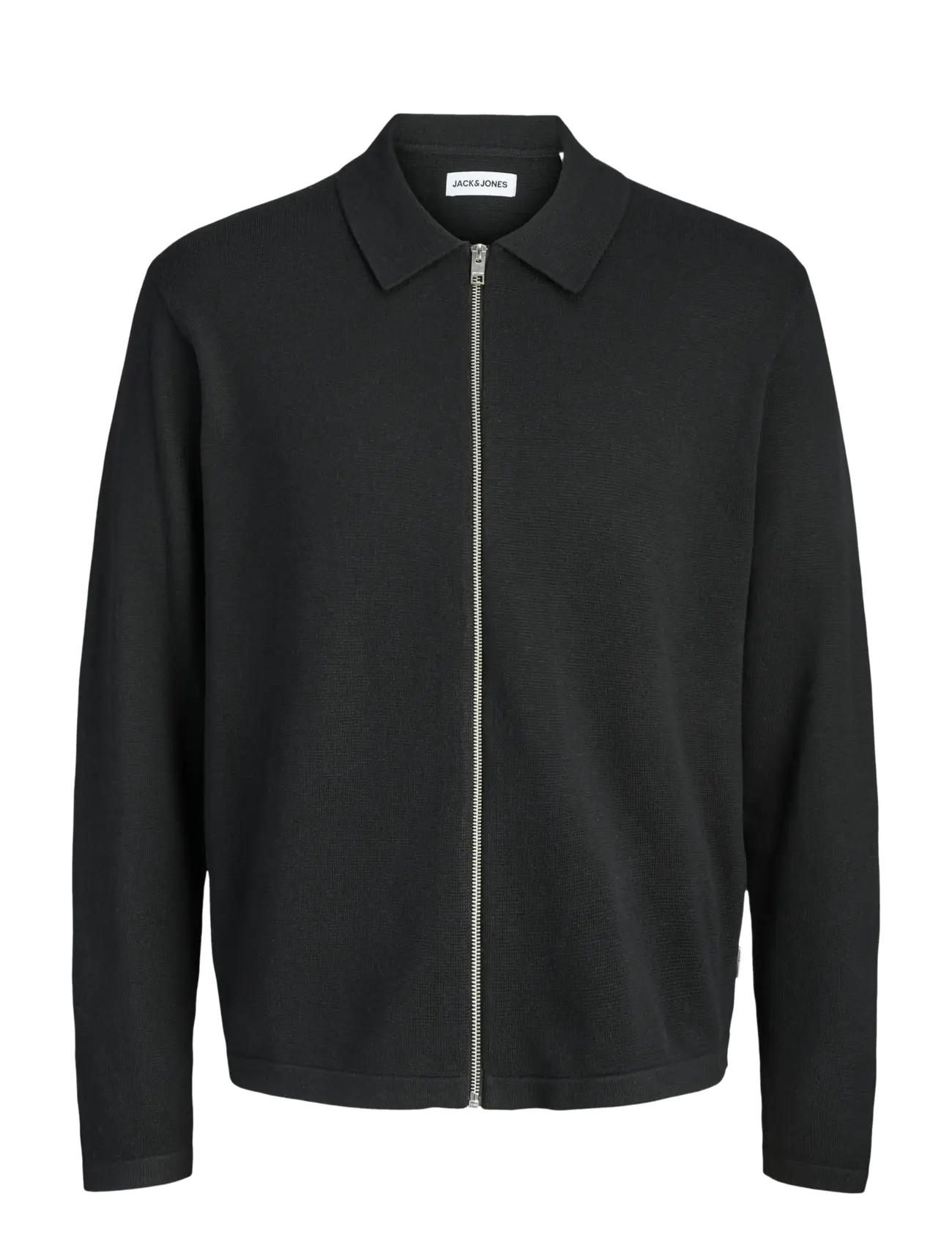 Jack & Jones JJCOLE KNIT ZIP CARDIGAN - Strickmode - BLACK / black