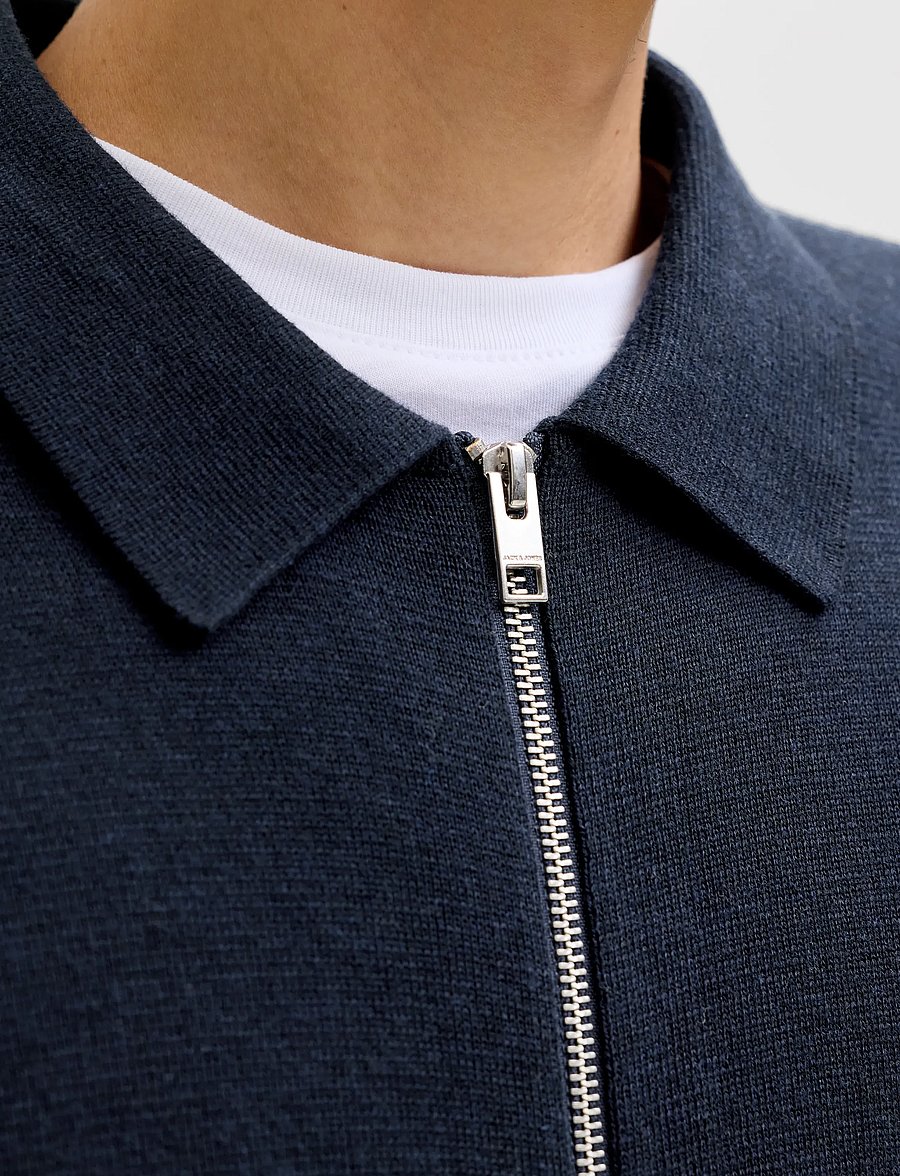 Jack & Jones - JJCOLE KNIT ZIP CARDIGAN - pullover mit durchgehendem reißverschluss - navy blazer - 5