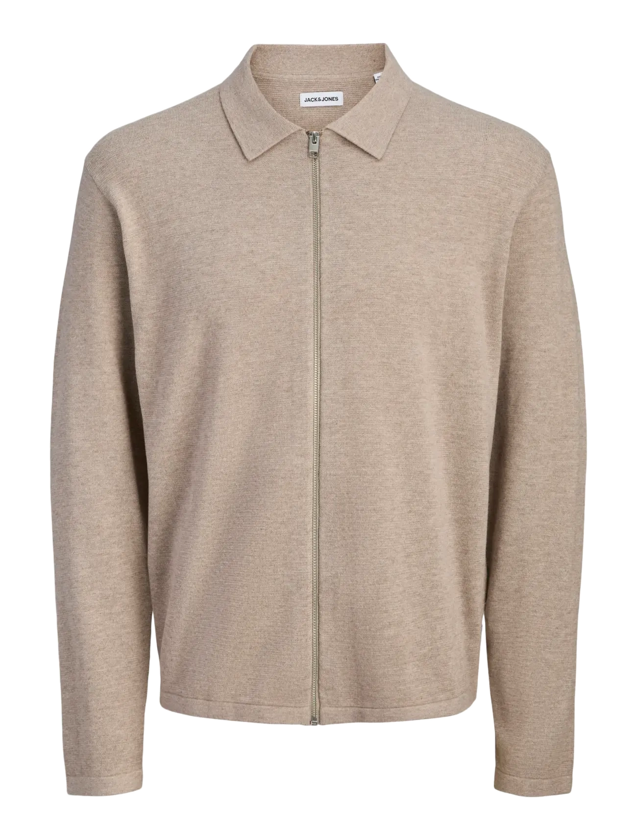 JACK & JONES Jjcole Knit Zip Cardigan Beige - M - Herren