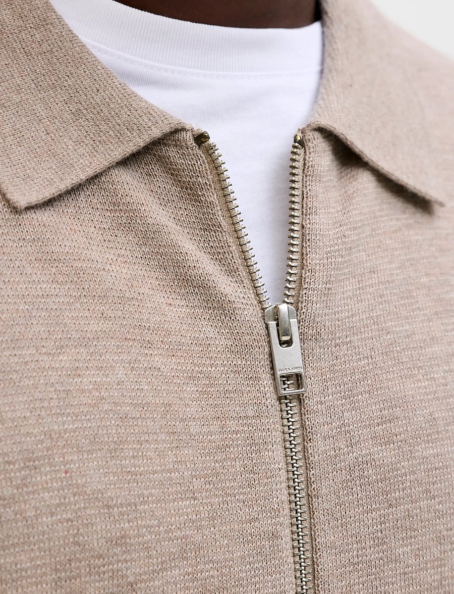 Jack & Jones - JJCOLE KNIT ZIP CARDIGAN - pullover mit durchgehendem reißverschluss - string - 5