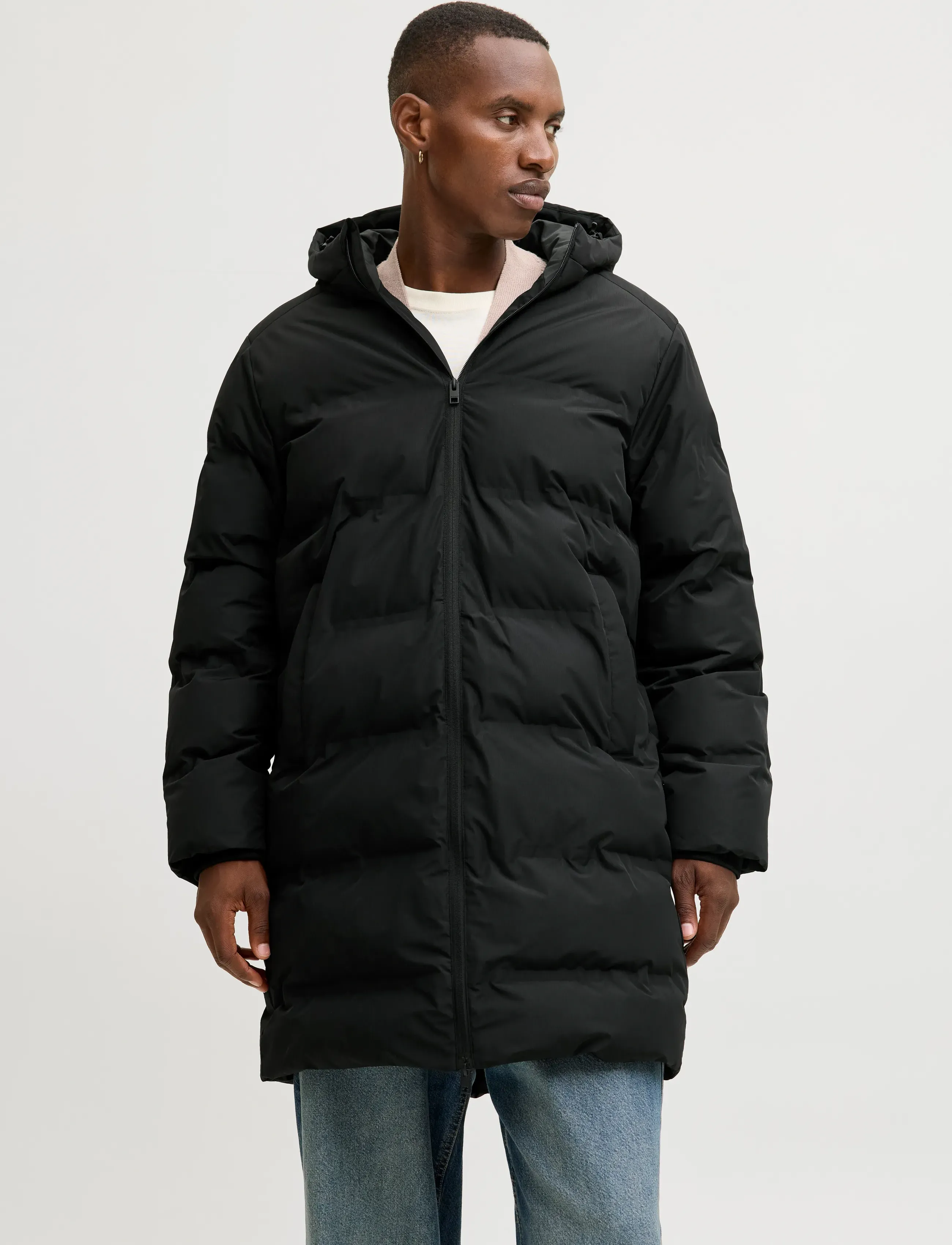 Jack & Jones JJESOHO LONG PUFFER LN - Ytterkläder - BLACK / black
