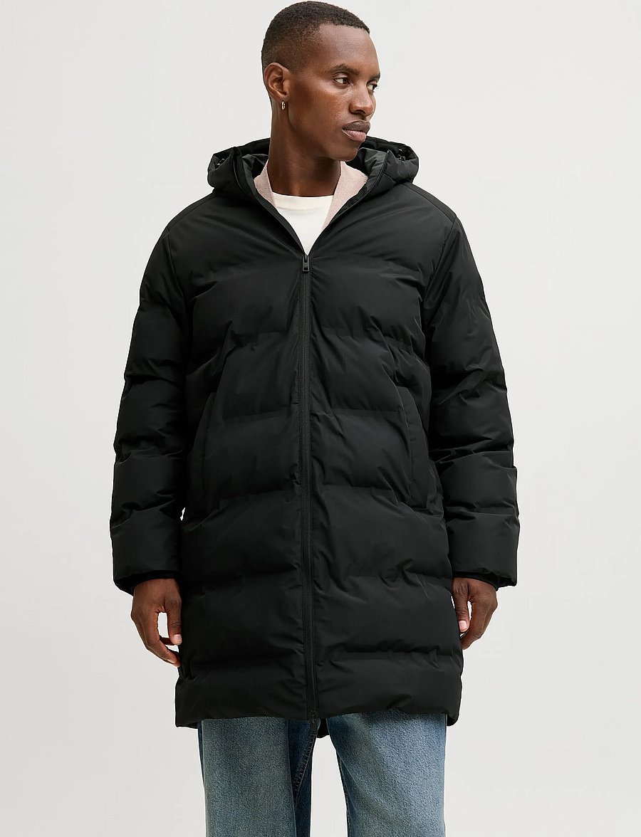 Jack & Jones - JJESOHO LONG PUFFER LN - pūkinės striukės - black - 0