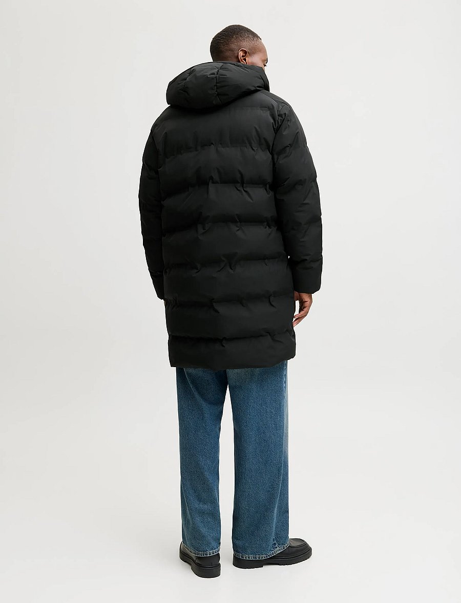 Jack & Jones - JJESOHO LONG PUFFER LN - pūkinės striukės - black - 3