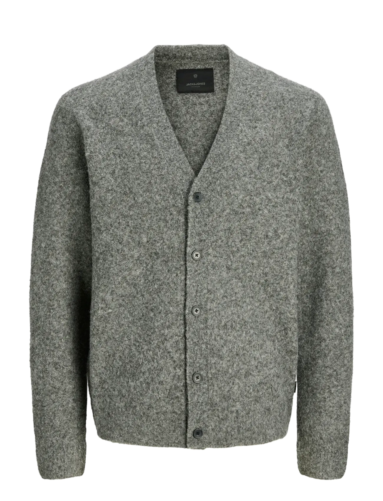 Jack & Jones JPRBLASIMON SOUFFLE KNIT CARDIGAN - Cardigans - MEDIUM GREY MELANGE / grey