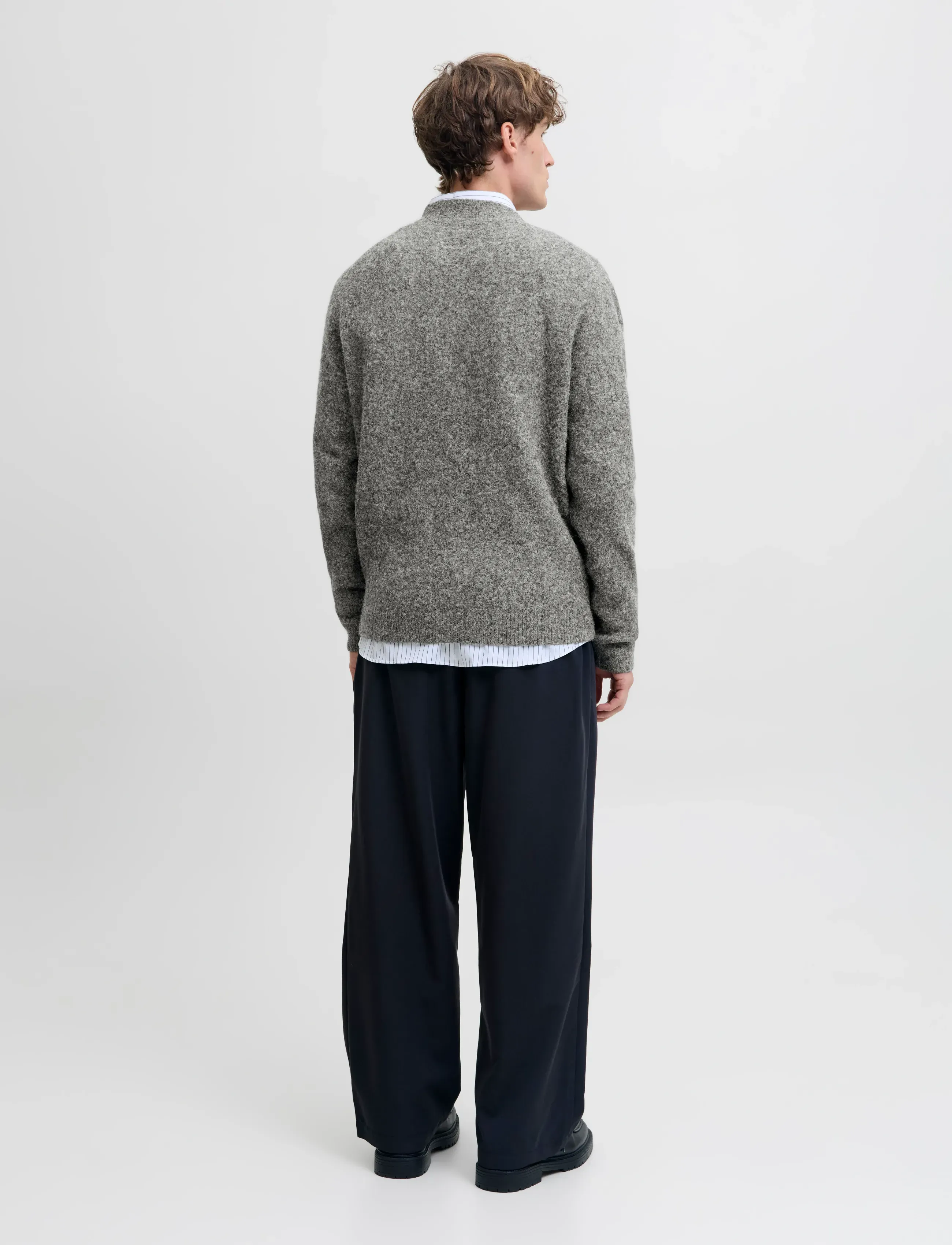 Jack & Jones - JPRBLASIMON SOUFFLE KNIT CARDIGAN - cardigans - medium grey melange - 2