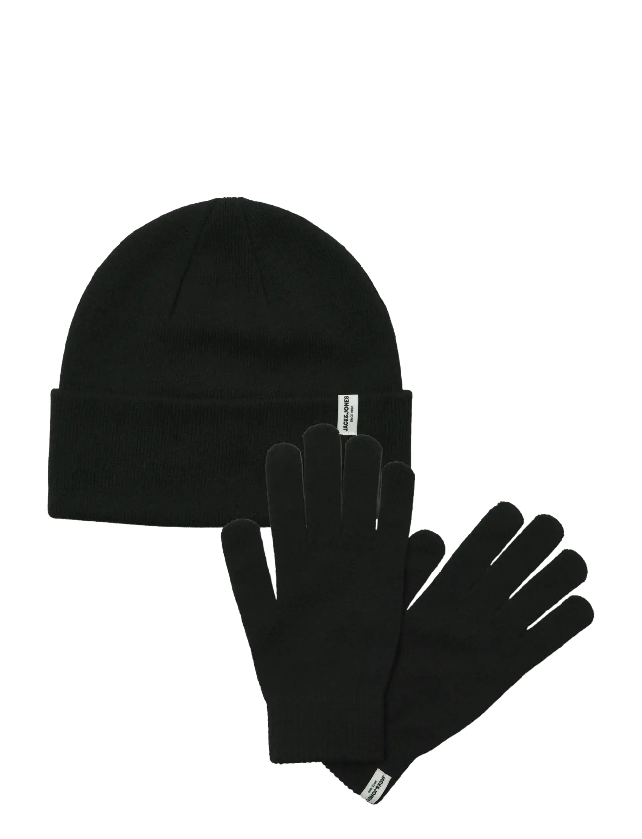 JACCOOPER BEANIE AND GLOVES GIFTBOX - BLACK