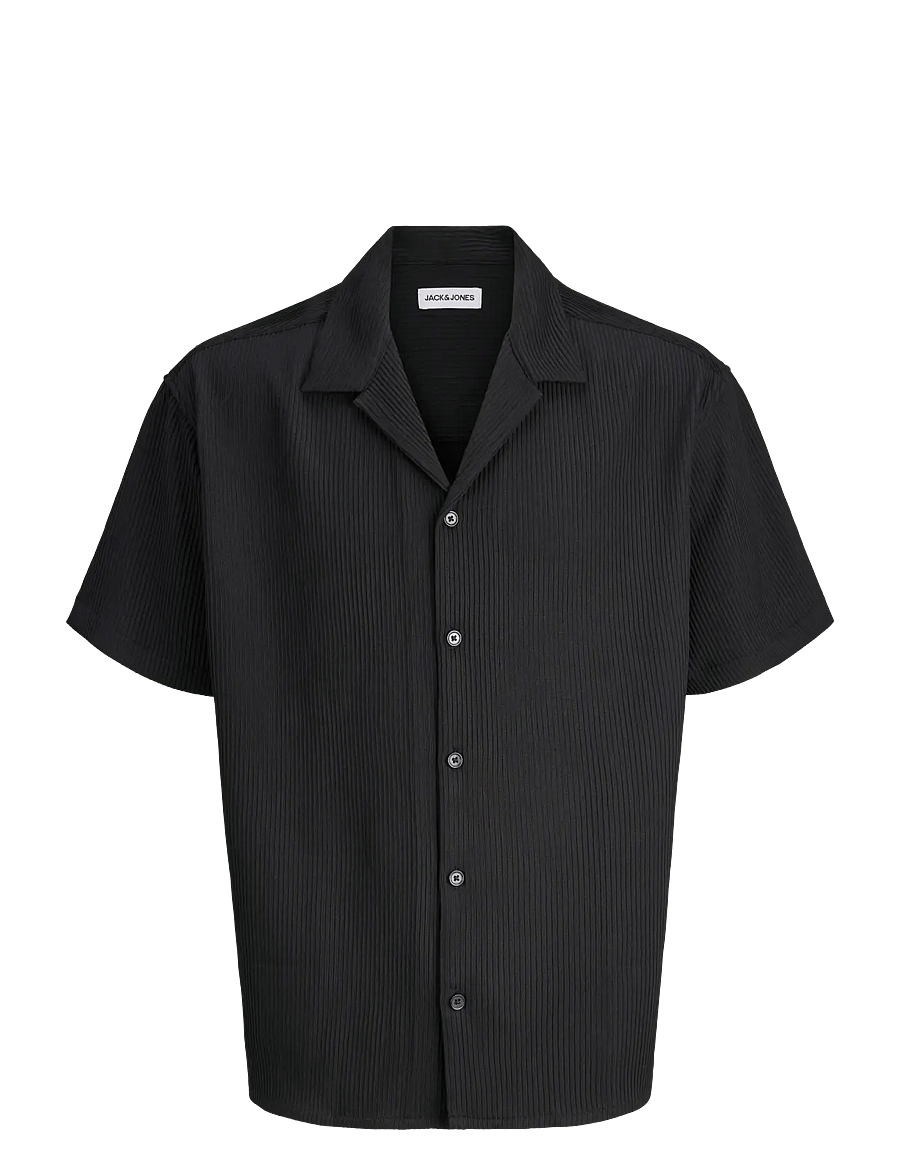 Jack & Jones - JJEHARRISON RESORT SHIRT SS SN - kortærmede skjorter - black - 1