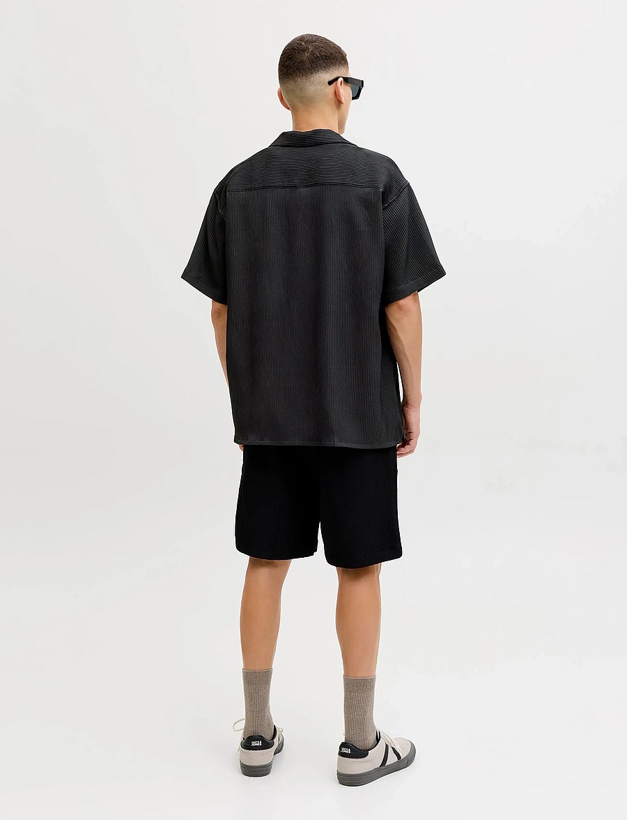 Jack & Jones - JJEHARRISON RESORT SHIRT SS SN - kortærmede skjorter - black - 2