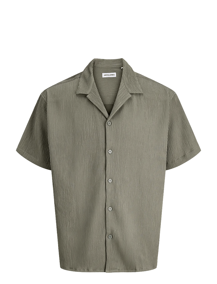 Jack & Jones - JJEHARRISON RESORT SHIRT SS SN - kortærmede skjorter - dusty olive - 1