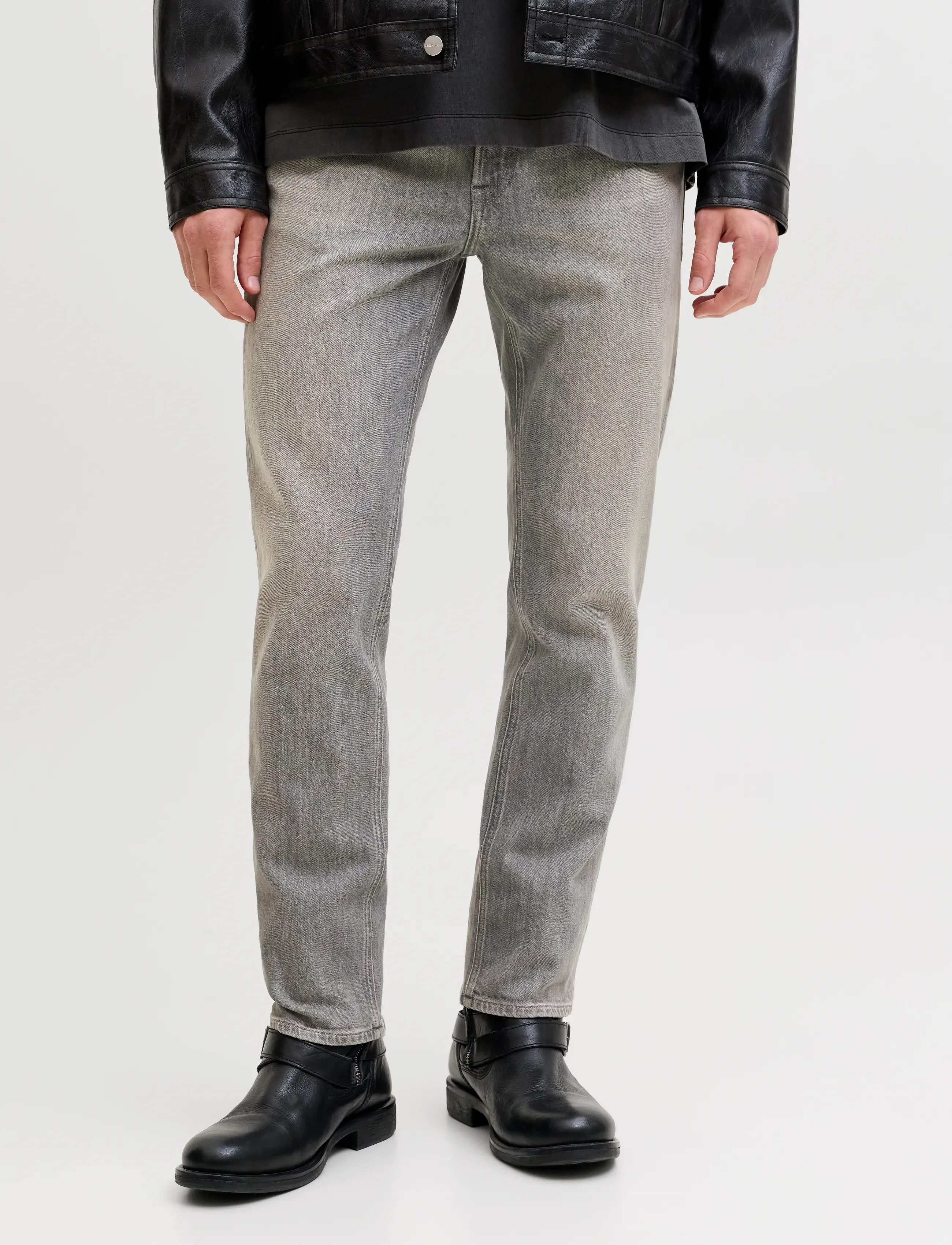 Jack & Jones JJICLARK JJORGINAL AM 423 NOOS - Tapered jeans - GREY DENIM / grey