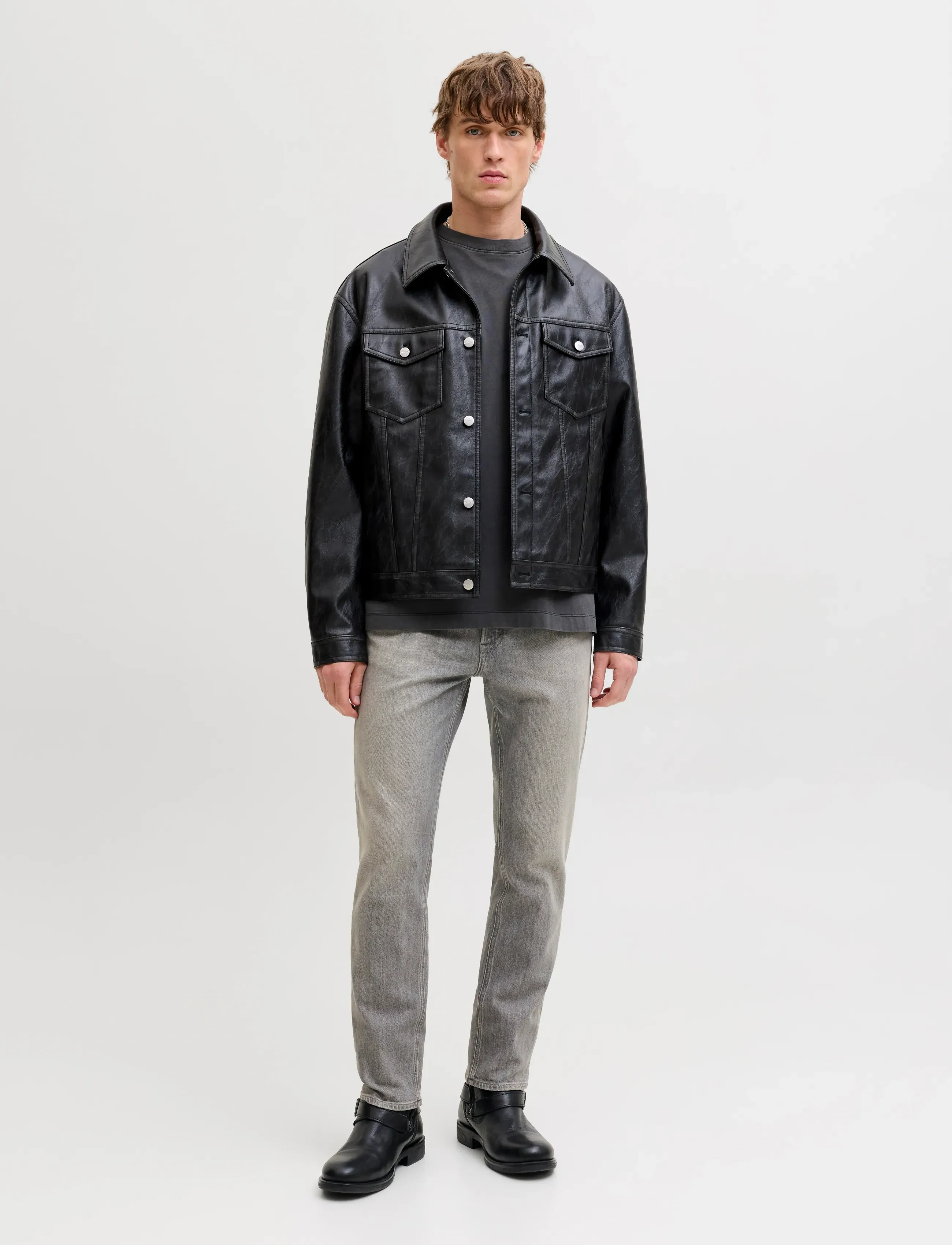 Jack & Jones - JJICLARK JJORGINAL AM 423 NOOS - tapered jeans - grey denim - 4