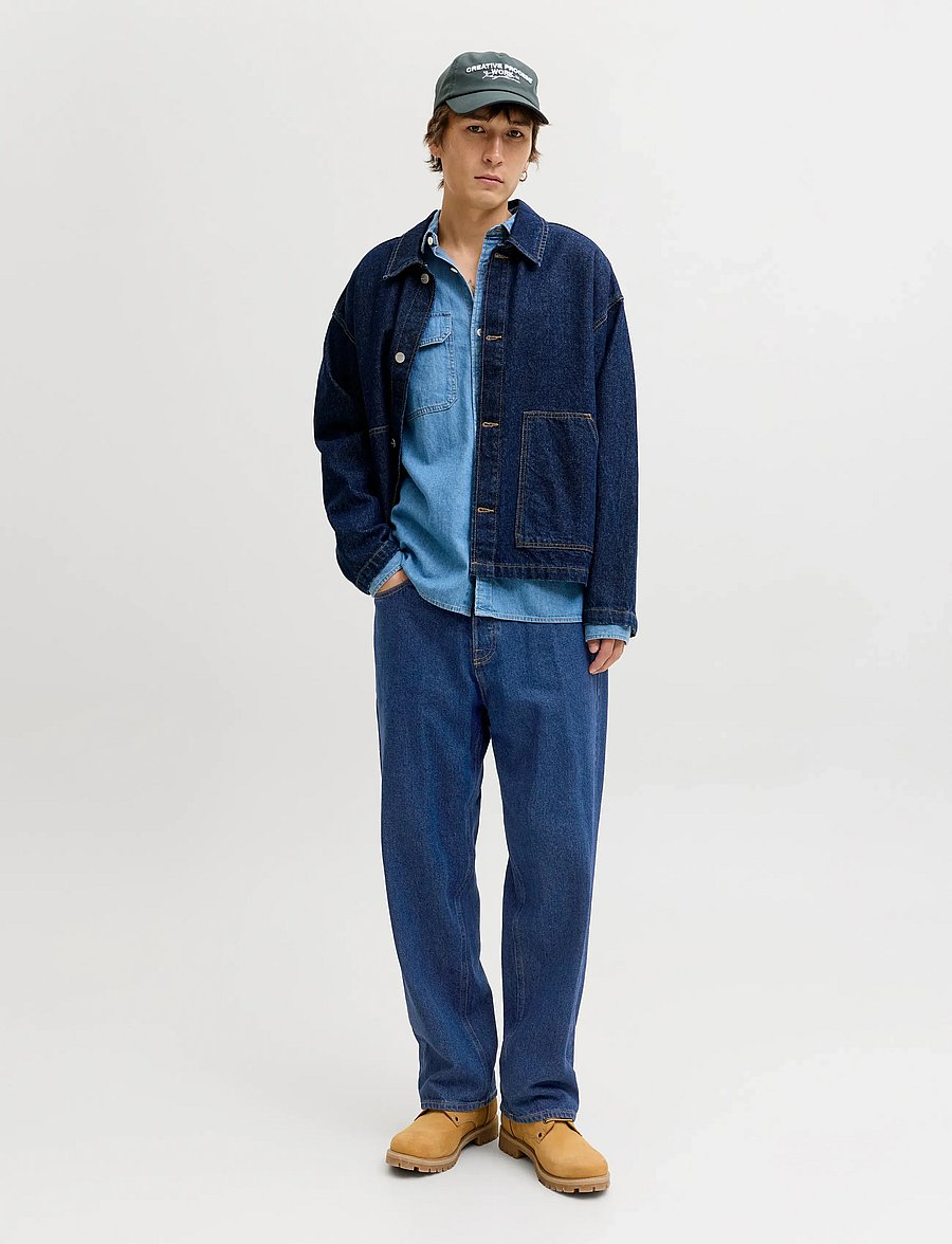 Jack & Jones - JJIALEX JJBASIC AT 637 NOOS - loose jeans - blue denim - 4