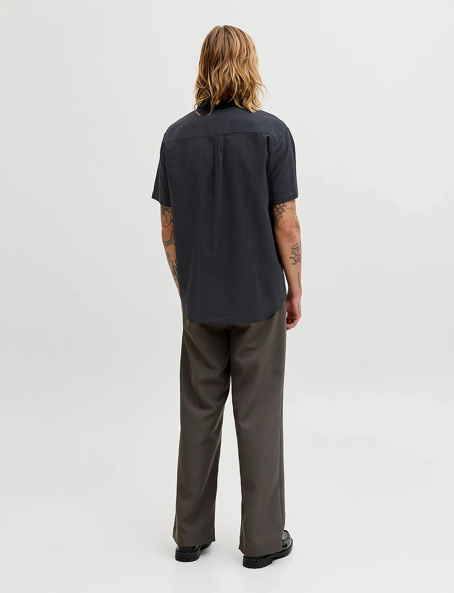 Jack & Jones - JJESUMMER LINEN BLEND SHIRT S/S SN - linen shirts - black - 2