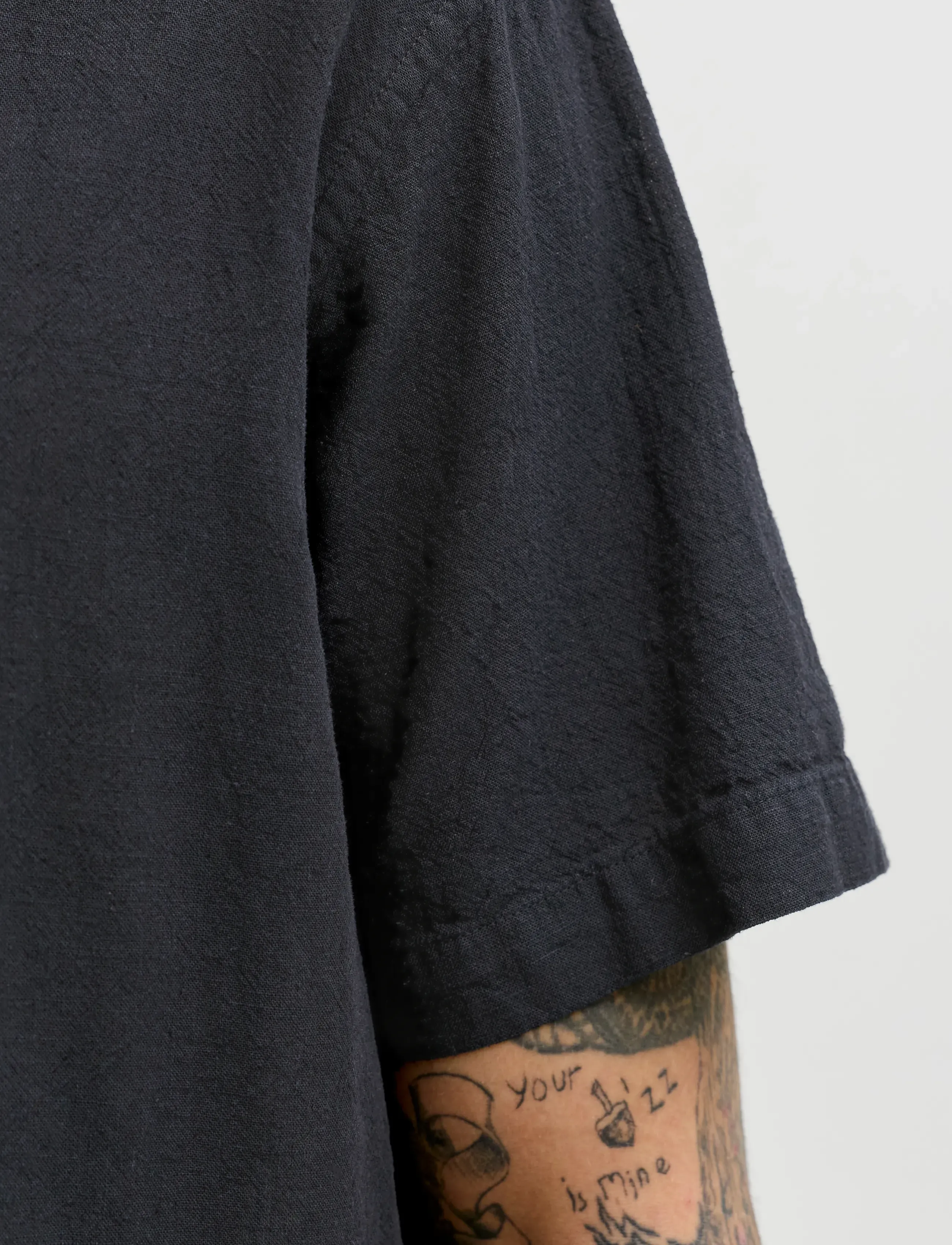 Jack & Jones - JJESUMMER LINEN BLEND SHIRT S/S SN - hørskjorter - black - 4