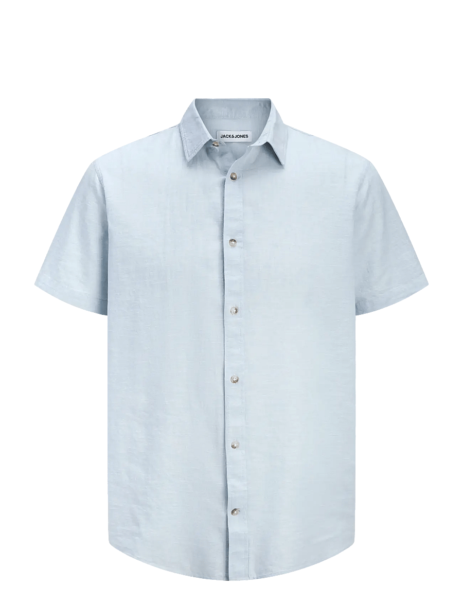 Jack & Jones - JJESUMMER LINEN BLEND SHIRT S/S SN - linen shirts - celestial blue - 1