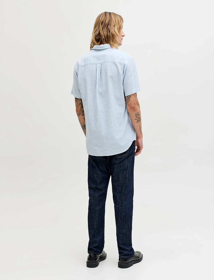 Jack & Jones - JJESUMMER LINEN BLEND SHIRT S/S SN - linen shirts - celestial blue - 2