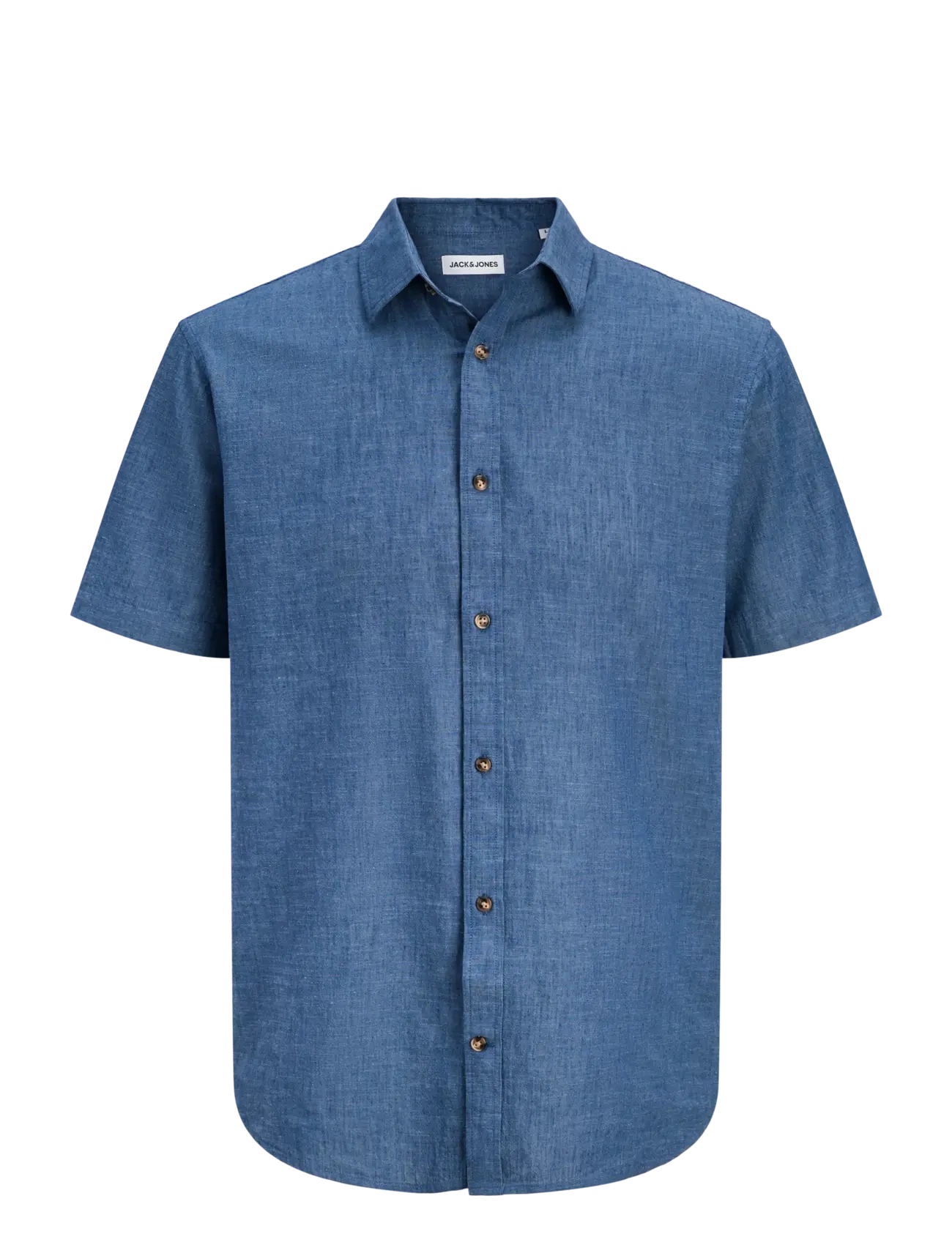 Jack & Jones - JJESUMMER LINEN BLEND SHIRT S/S SN - hørskjorter - navy blazer - 1