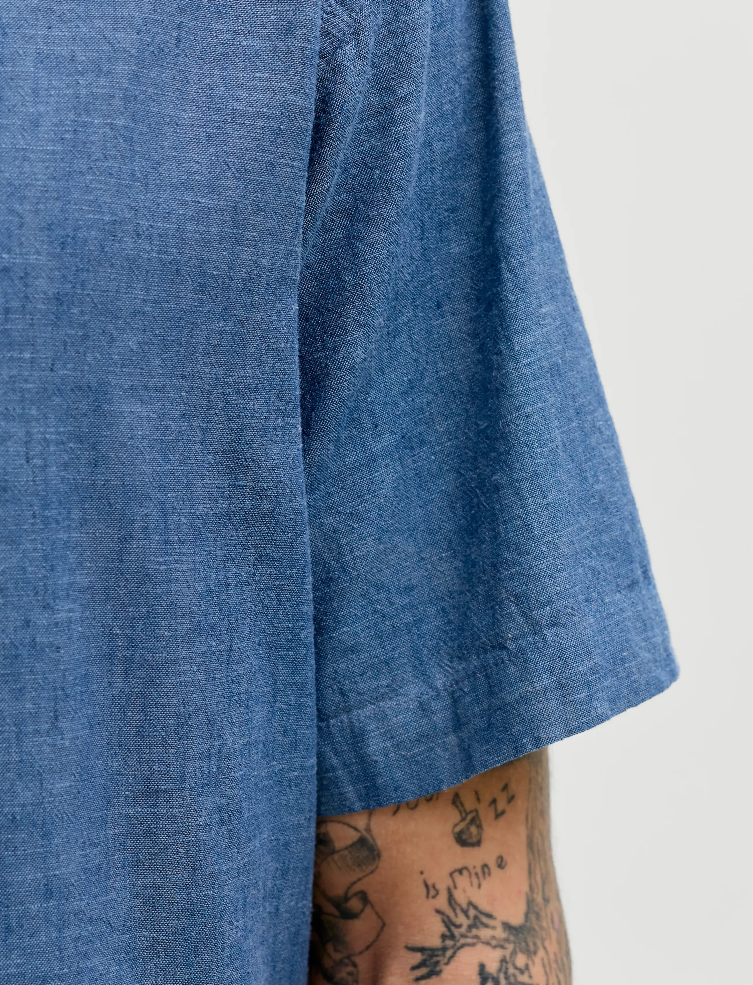 Jack & Jones - JJESUMMER LINEN BLEND SHIRT S/S SN - hørskjorter - navy blazer - 4