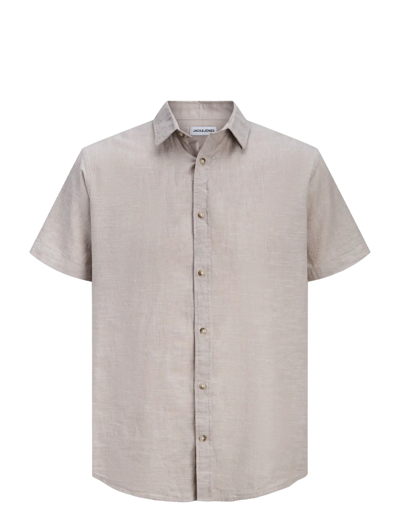 Jack & Jones - JJESUMMER LINEN BLEND SHIRT S/S SN - hørskjorter - string - 1