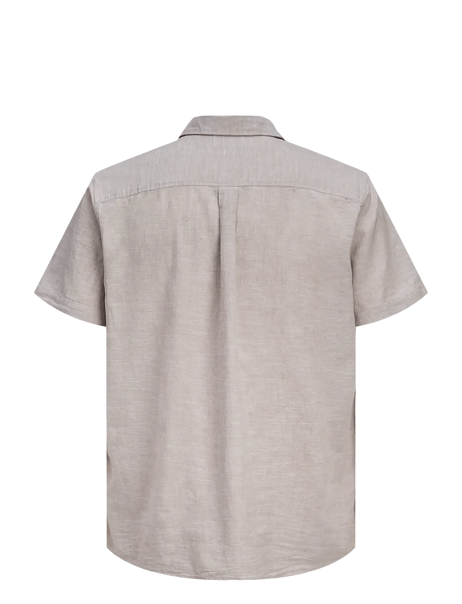 Jack & Jones - JJESUMMER LINEN BLEND SHIRT S/S SN - linen shirts - string - 2