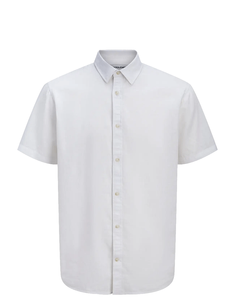 Jack & Jones - JJESUMMER LINEN BLEND SHIRT S/S SN - linen shirts - white - 1