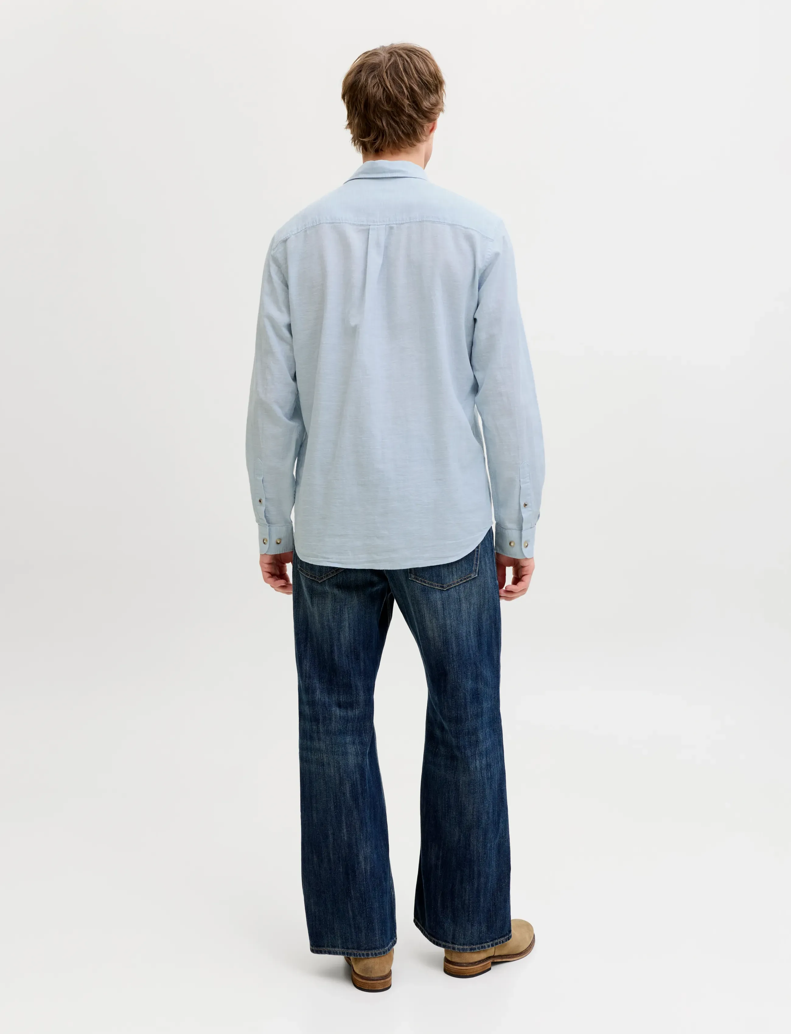 Jack & Jones - JJESUMMER LINEN BLEND SHIRT L/S SN - hørskjorter - celestial blue - 2