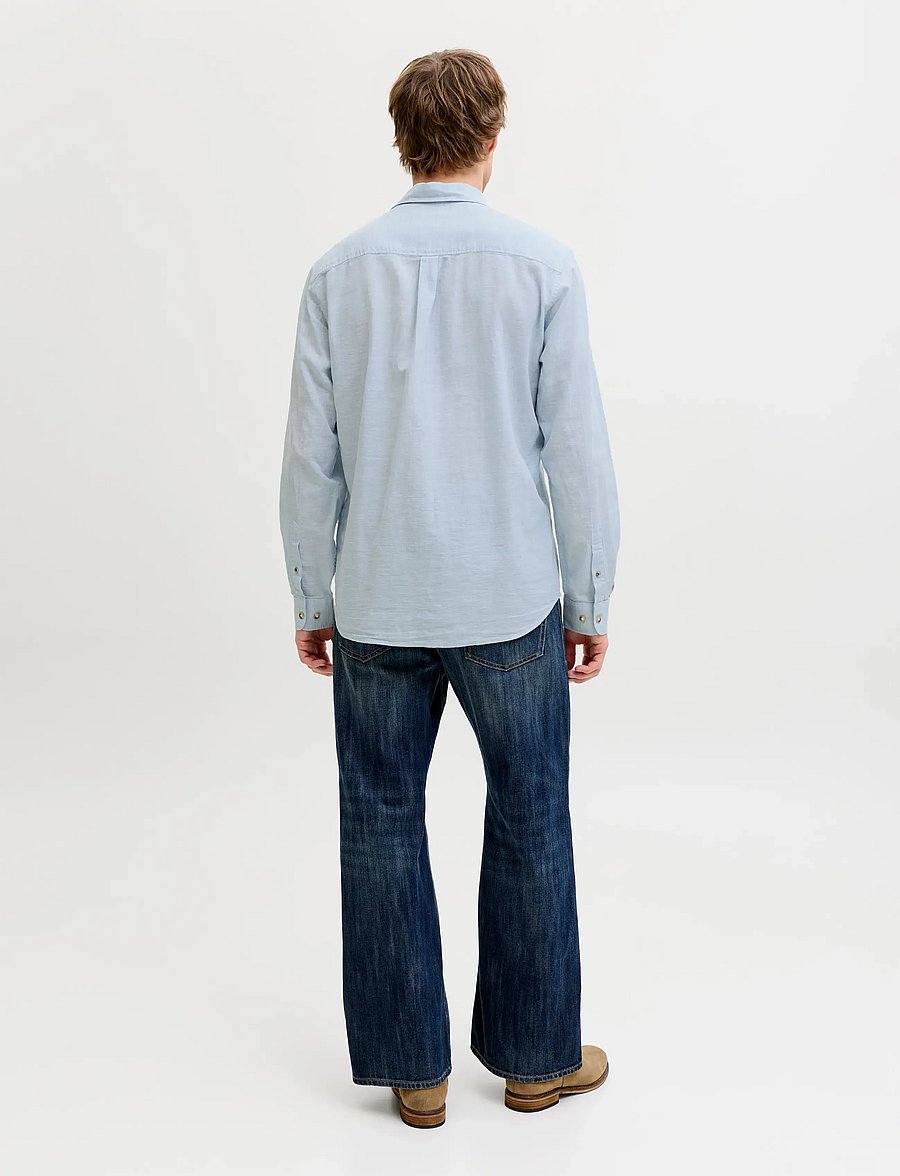 Jack & Jones - JJESUMMER LINEN BLEND SHIRT L/S SN - linen shirts - celestial blue - 2