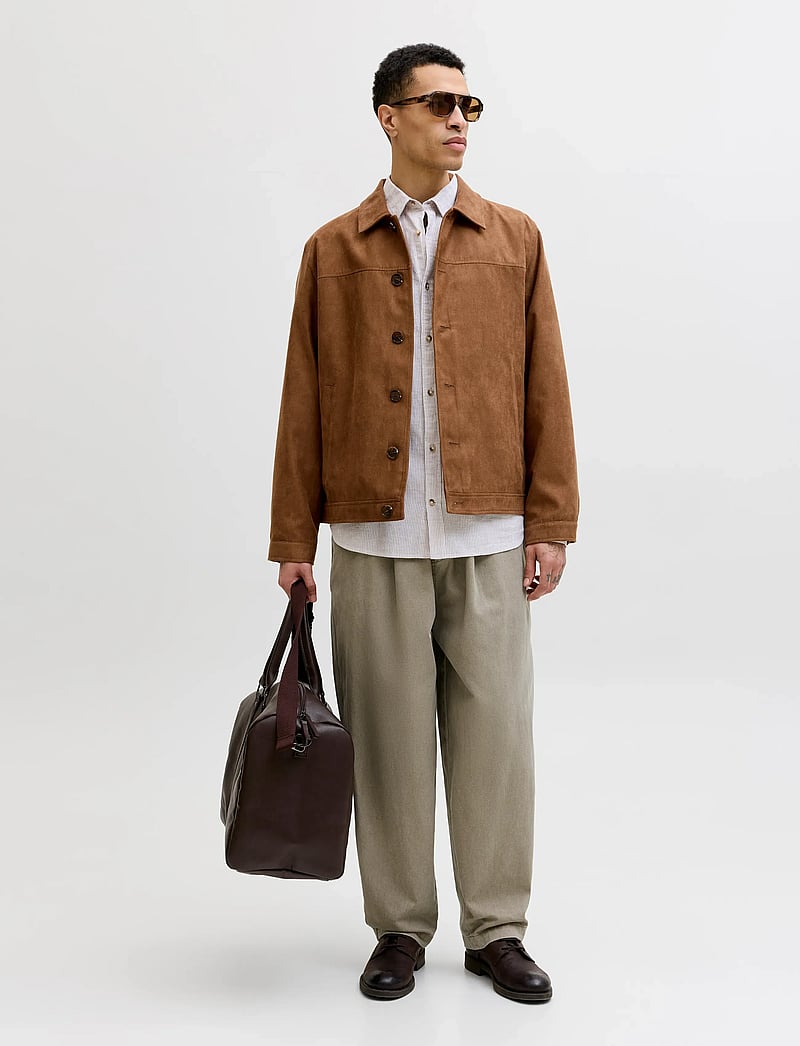 Jack & Jones - JJESUMMER LINEN BLEND SHIRT L/S SN - linneskjortor - crockery - 3