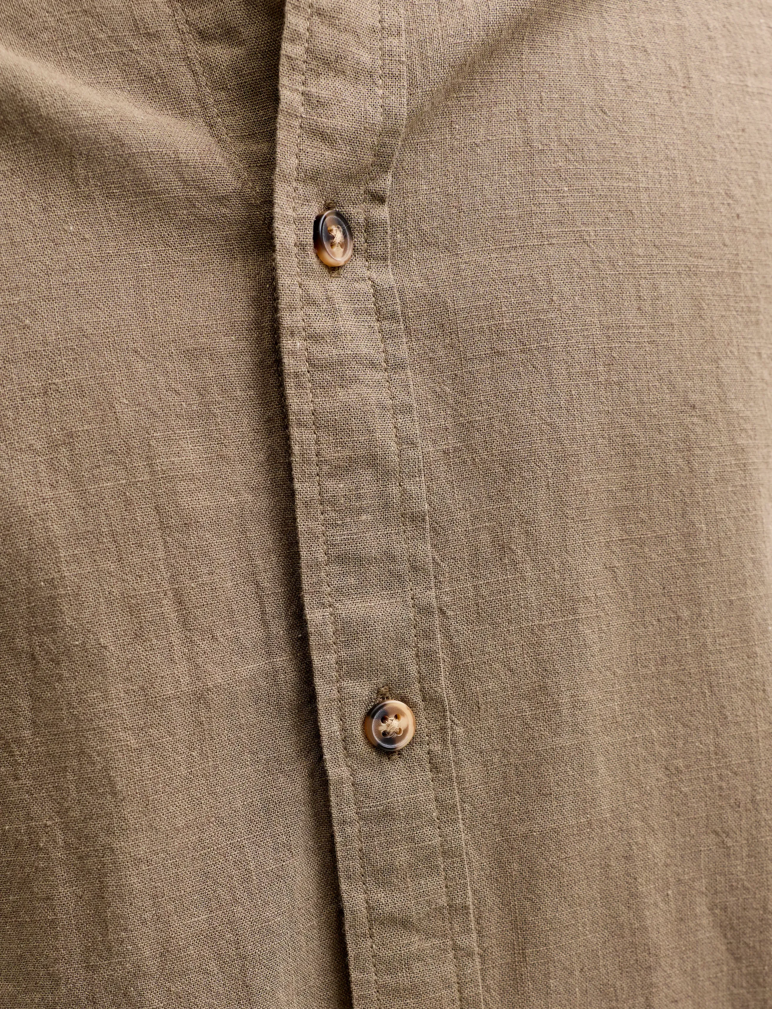 Jack & Jones - JJESUMMER LINEN BLEND SHIRT L/S SN - hørskjorter - falcon - 4