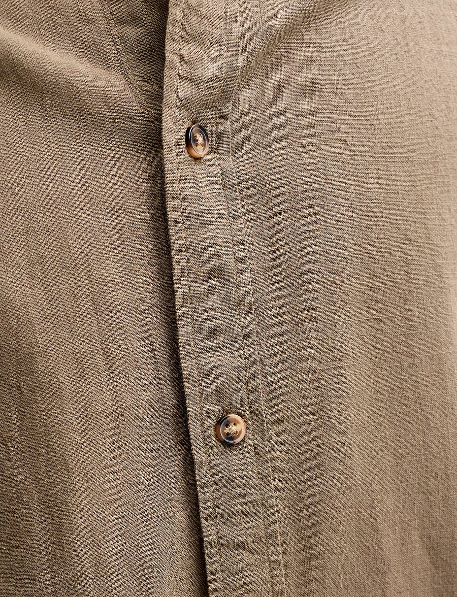 Jack & Jones - JJESUMMER LINEN BLEND SHIRT L/S SN - linased särgid - falcon - 4