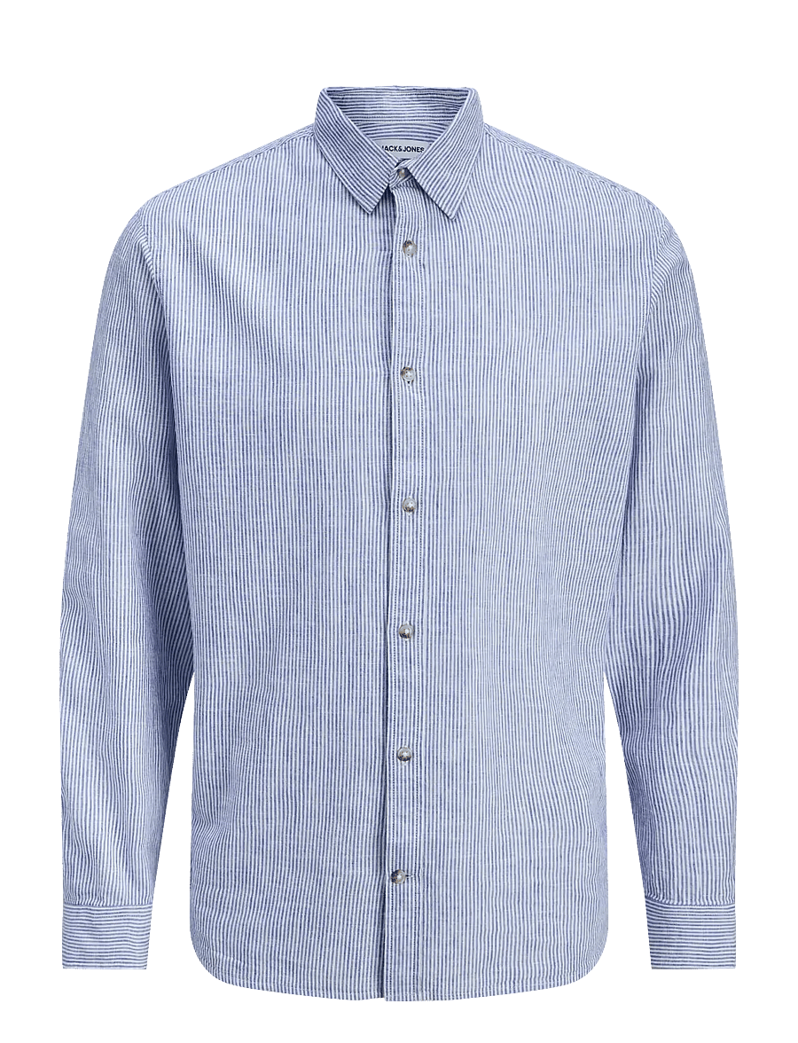 Jack & Jones - JJESUMMER LINEN BLEND SHIRT L/S SN - linen shirts - infinity - 1