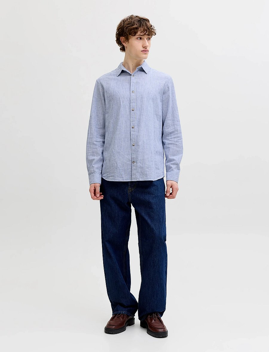 Jack & Jones - JJESUMMER LINEN BLEND SHIRT L/S SN - linen shirts - infinity - 3