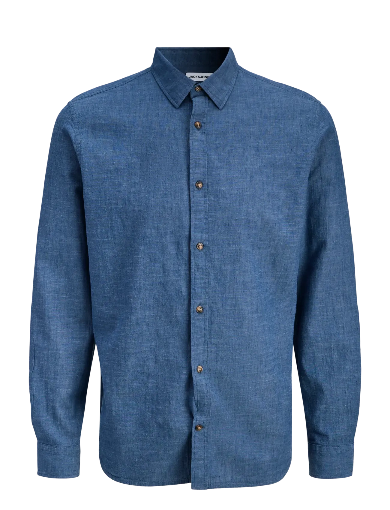 Jack & Jones JJESUMMER LINEN BLEND SHIRT L/S SN - Särgid - NAVY BLAZER / blue