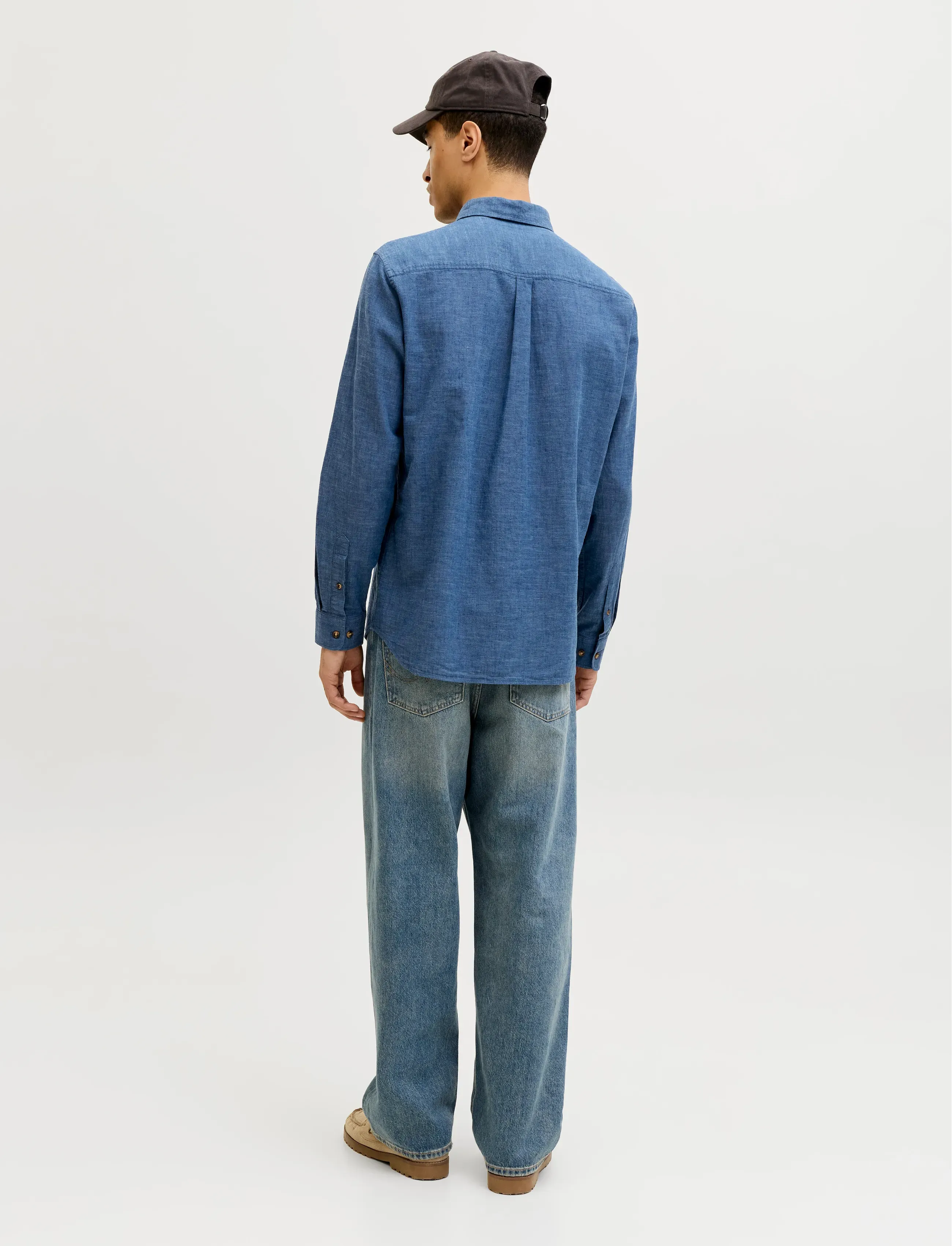 Jack & Jones - JJESUMMER LINEN BLEND SHIRT L/S SN - hørskjorter - navy blazer - 2