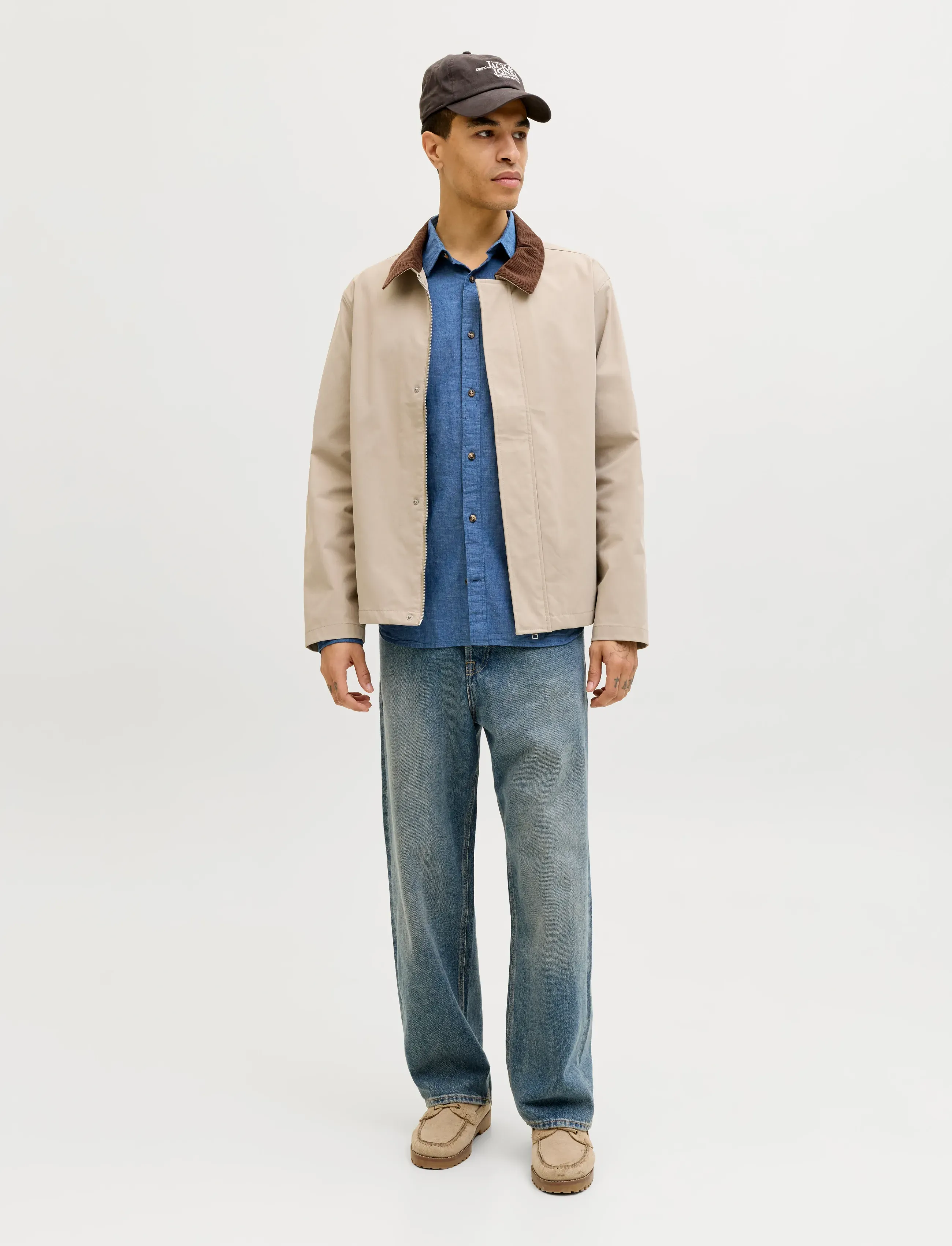 Jack & Jones - JJESUMMER LINEN BLEND SHIRT L/S SN - hørskjorter - navy blazer - 3