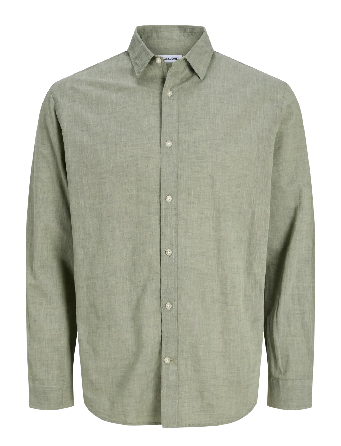 Jack & Jones JJESUMMER LINEN BLEND SHIRT L/S SN - Särgid - NEW SAGE / green