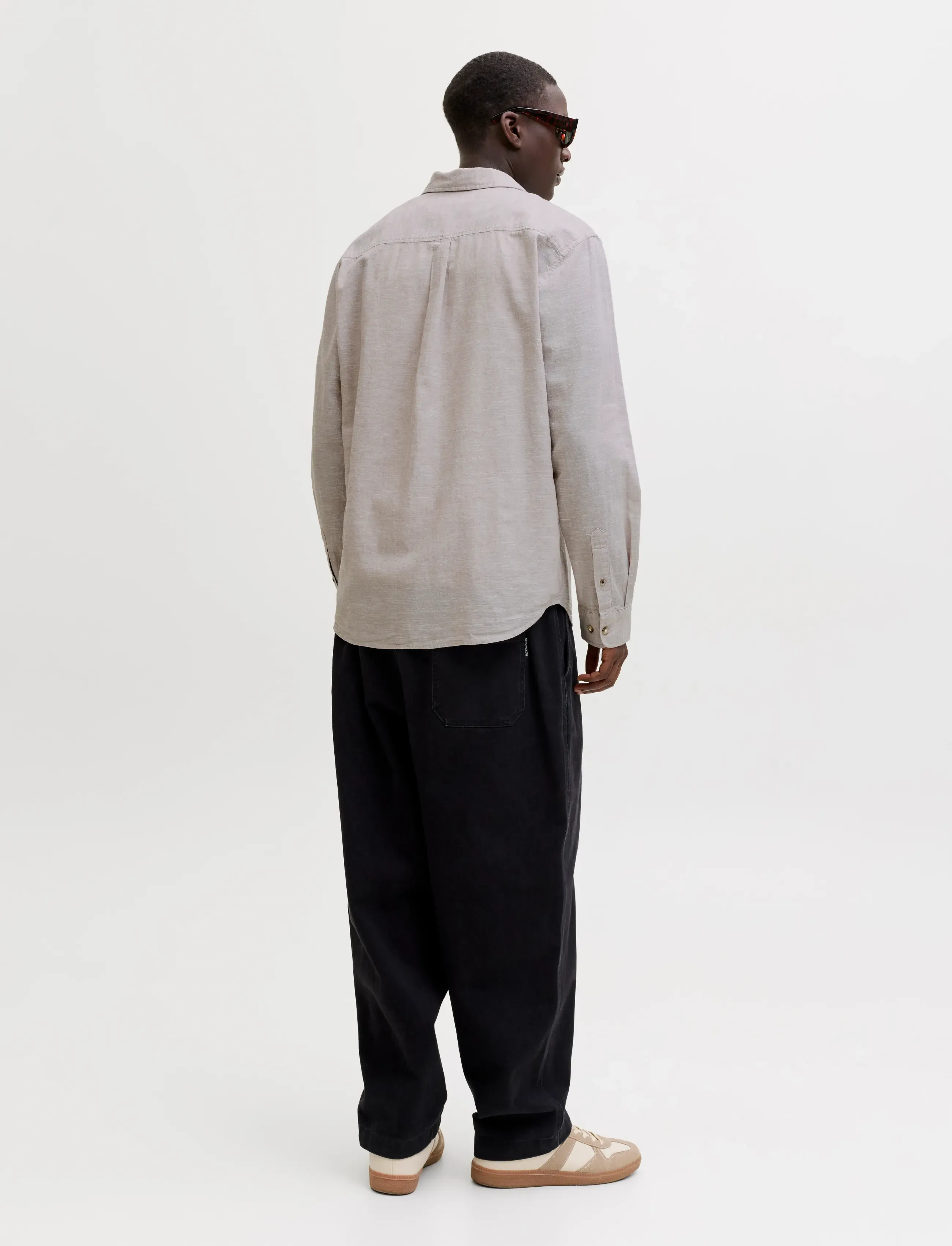 Jack & Jones - JJESUMMER LINEN BLEND SHIRT L/S SN - hørskjorter - string - 2