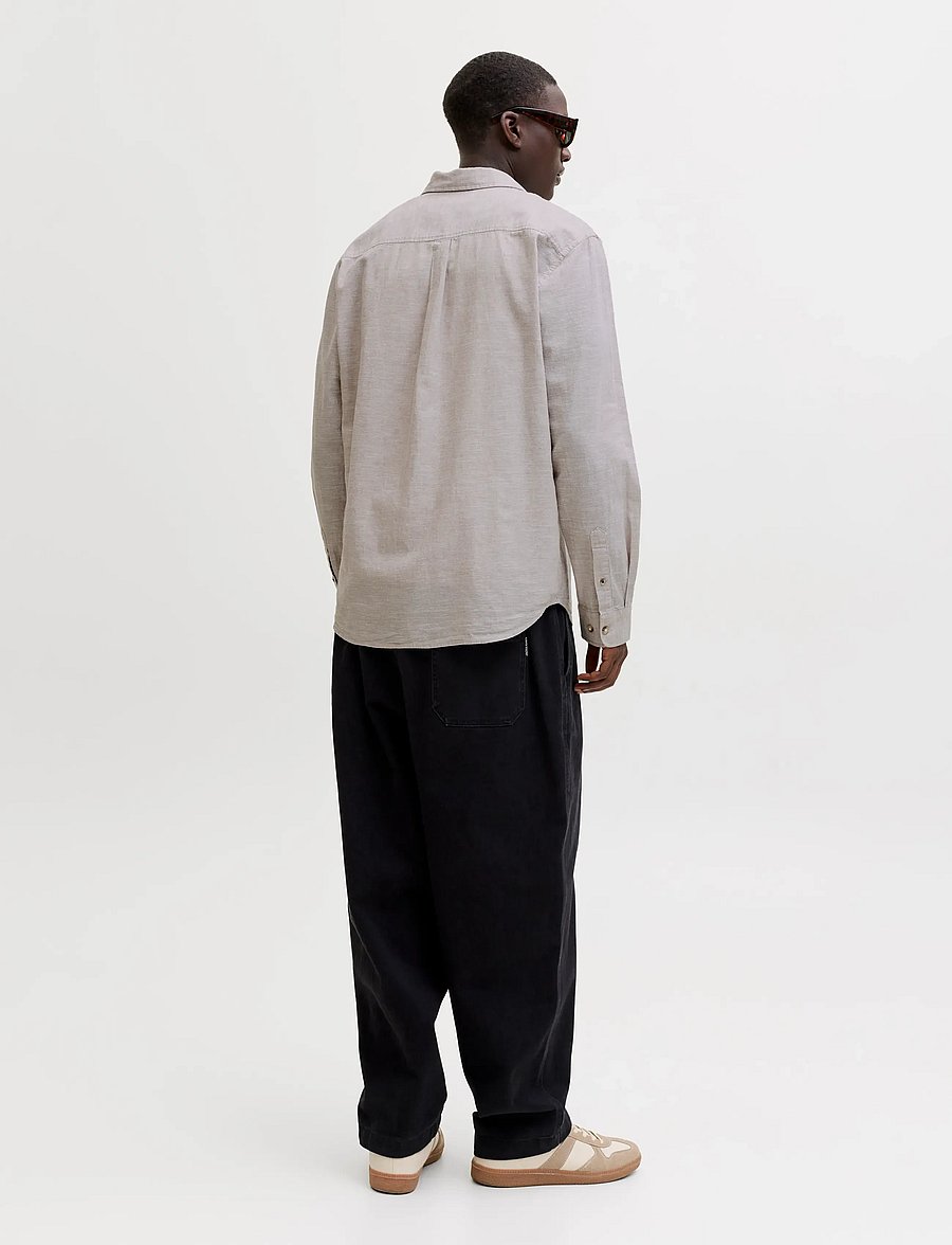 Jack & Jones - JJESUMMER LINEN BLEND SHIRT L/S SN - leinenhemden - string - 2
