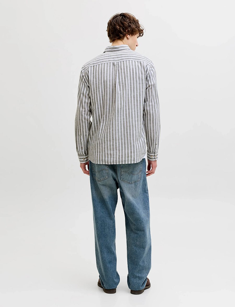 Jack & Jones - JJESUMMER LINEN BLEND SHIRT L/S SN - leinenhemden - vetiver - 2