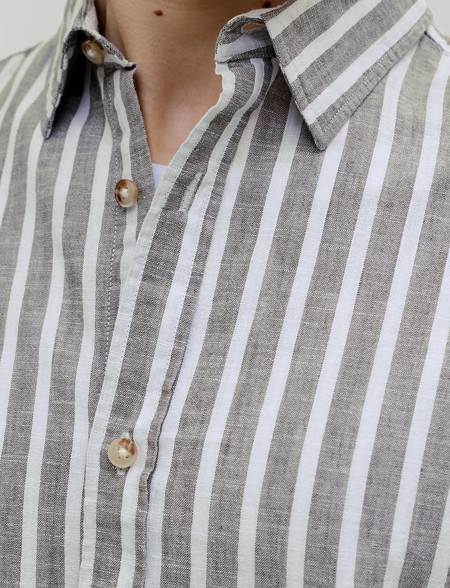 Jack & Jones - JJESUMMER LINEN BLEND SHIRT L/S SN - leinenhemden - vetiver - 4