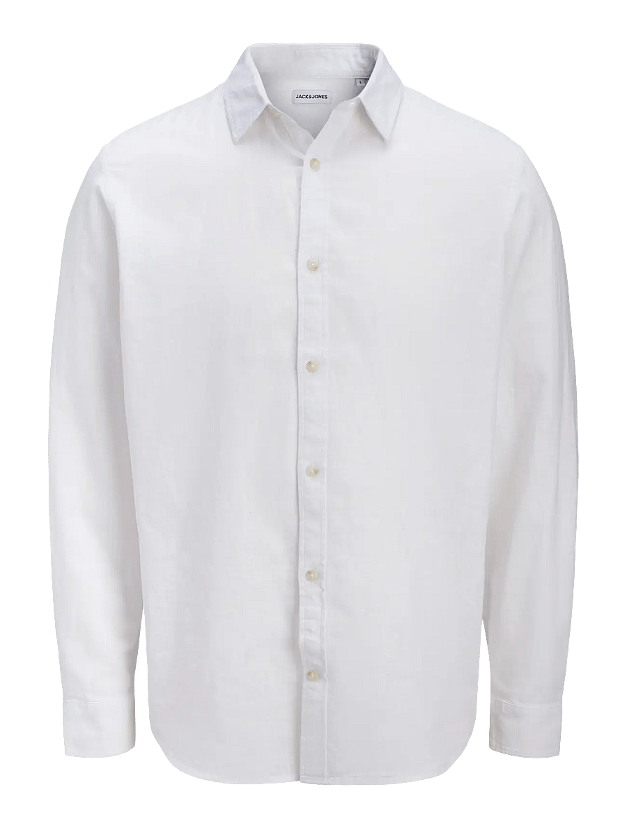 Jack & Jones - JJESUMMER LINEN BLEND SHIRT L/S SN - leinenhemden - white - 1