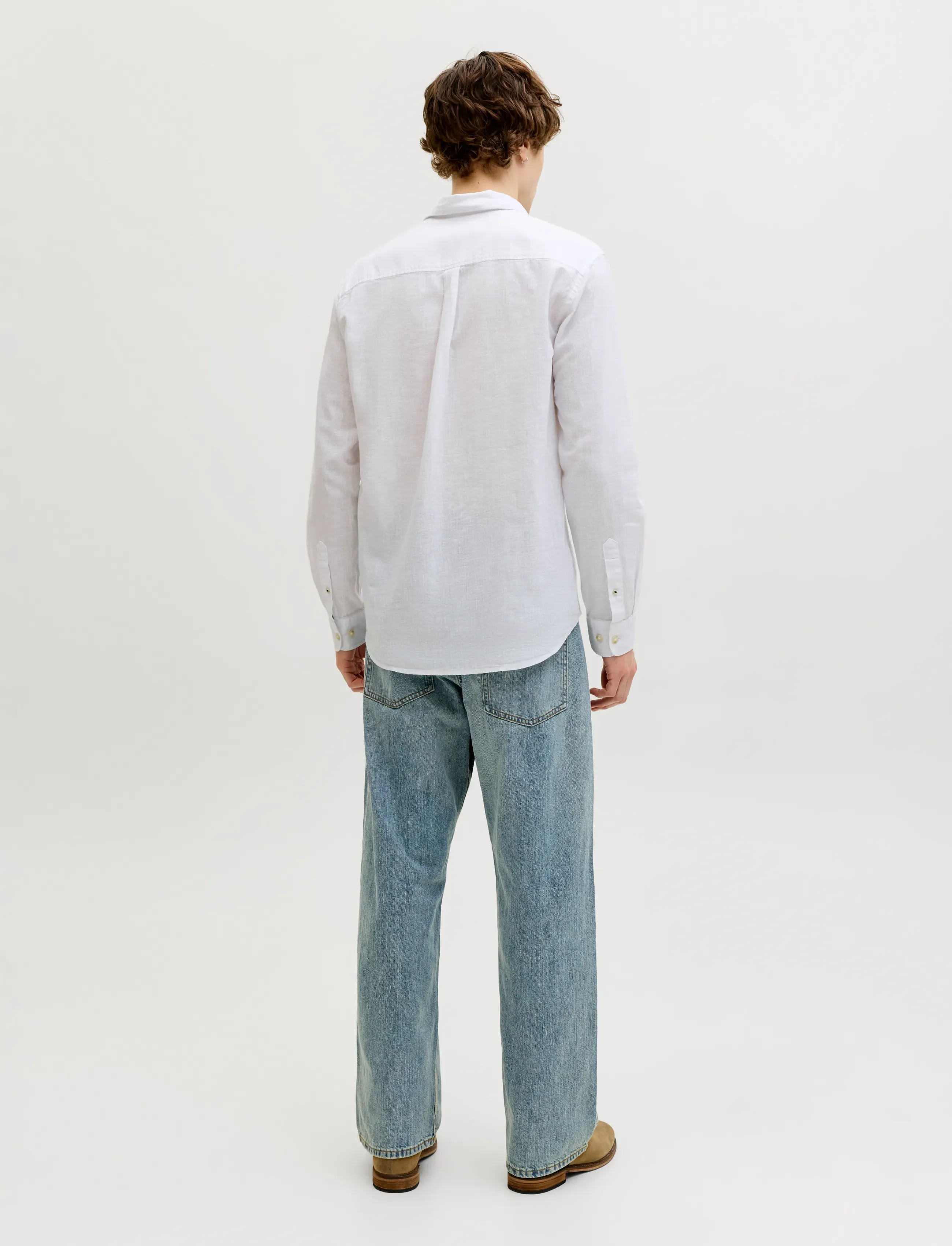 Jack & Jones - JJESUMMER LINEN BLEND SHIRT L/S SN - linen shirts - white - 2