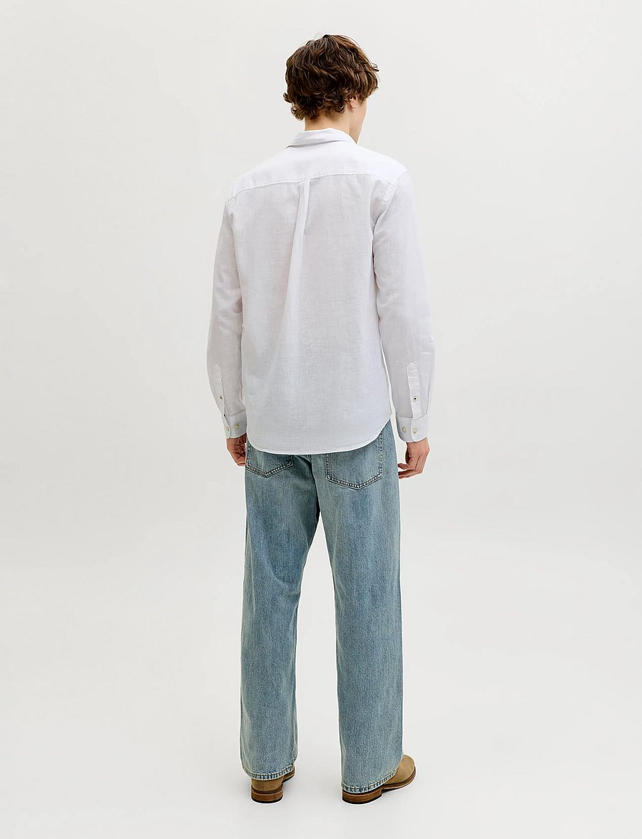 Jack & Jones - JJESUMMER LINEN BLEND SHIRT L/S SN - leinenhemden - white - 2